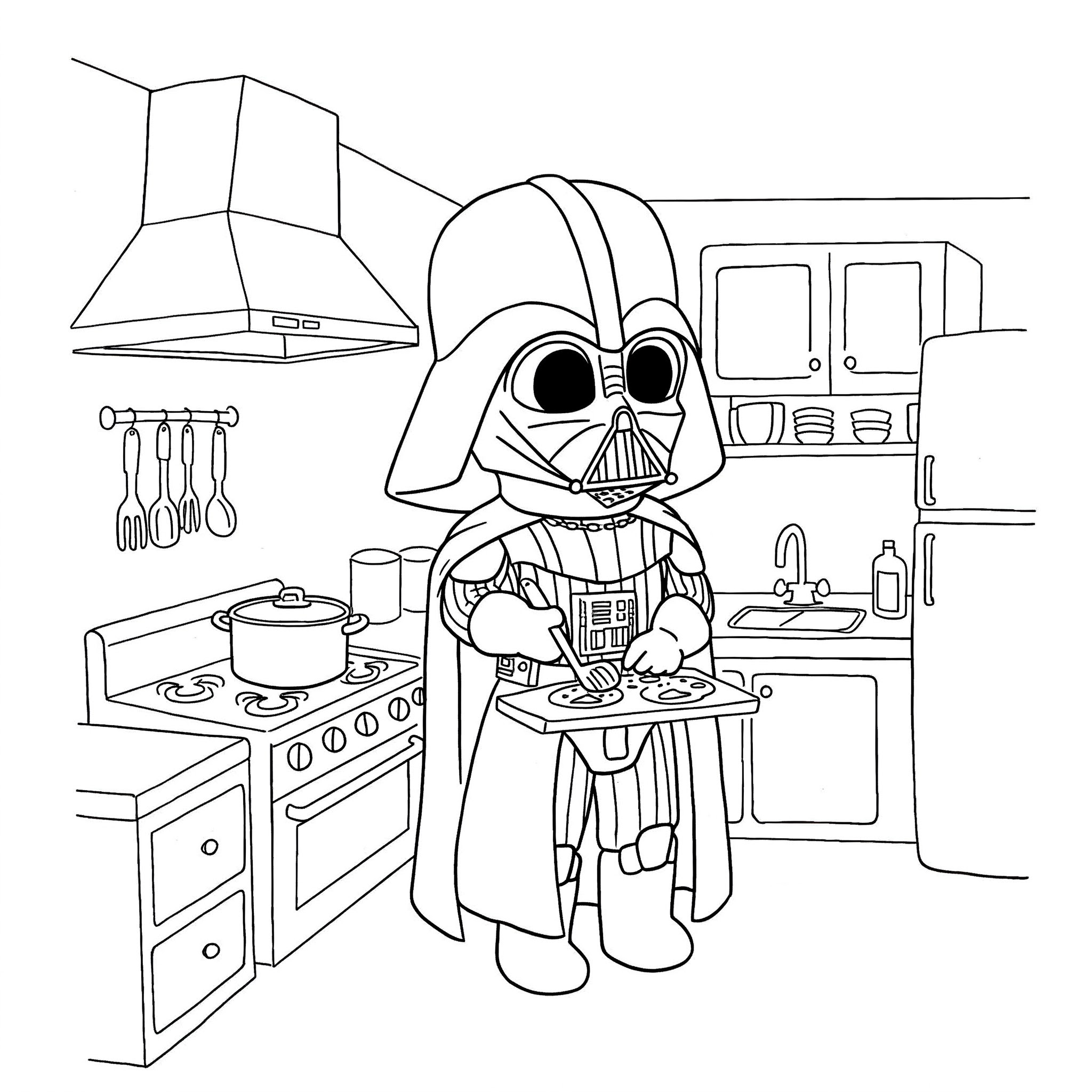 coloriage Dark Vador pour enfants 2