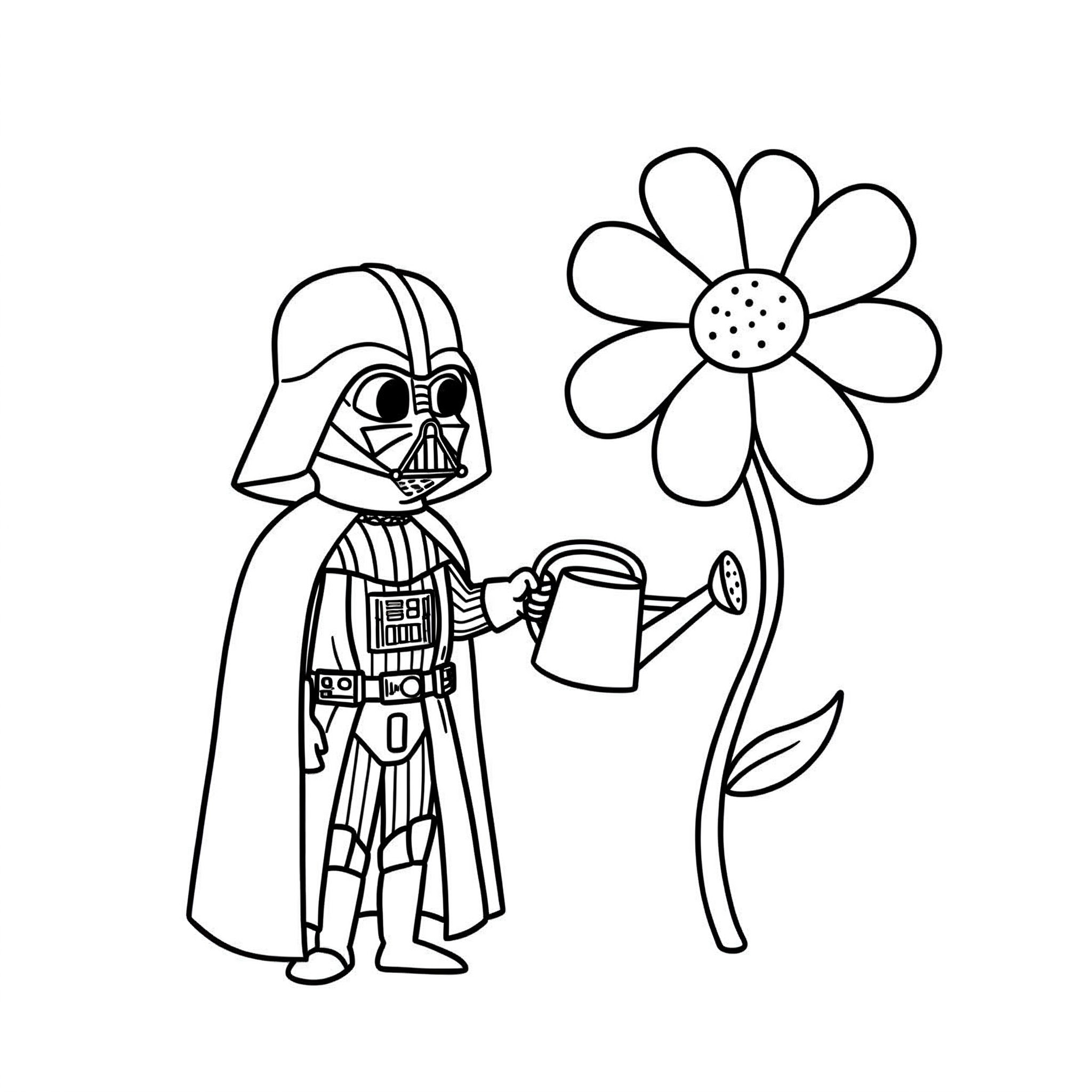 coloriage Dark Vador et decoupage a imprimer gratuit
