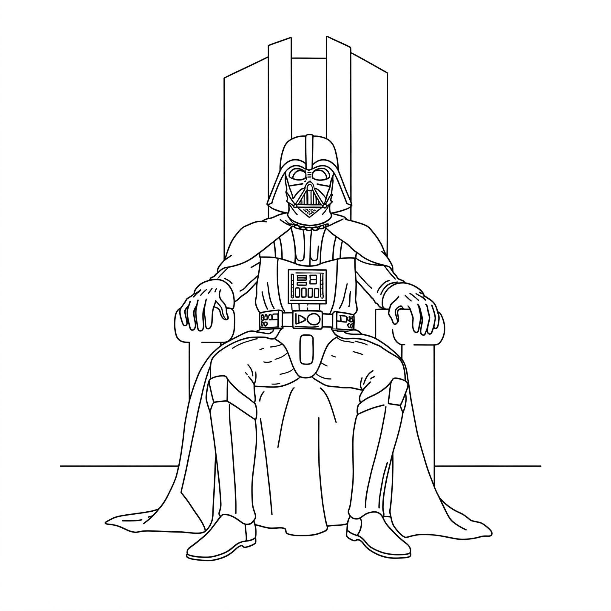coloriage Dark Vador pour enfant de 3 ans