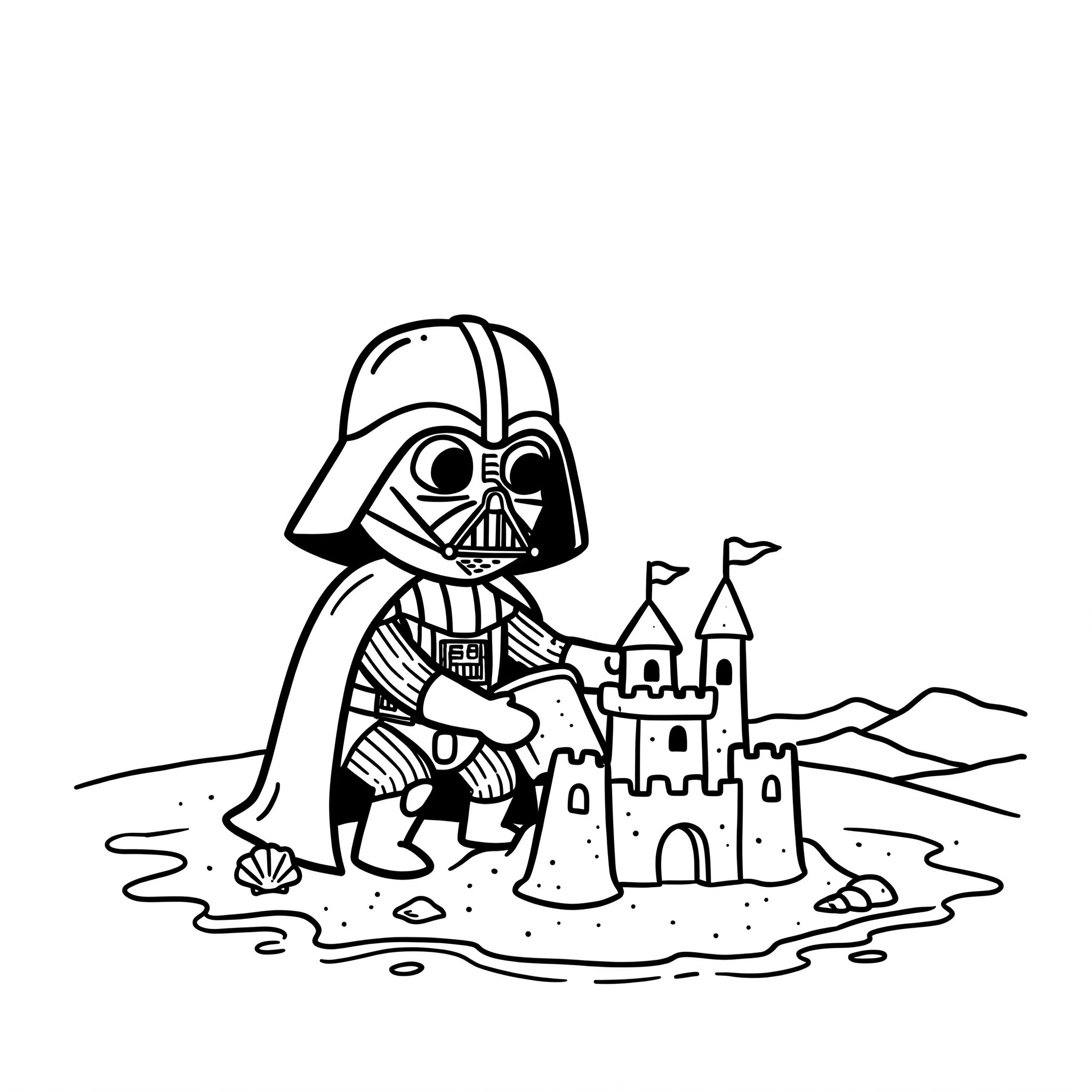 coloriage Dark Vador pour enfants a imprimer gratuit