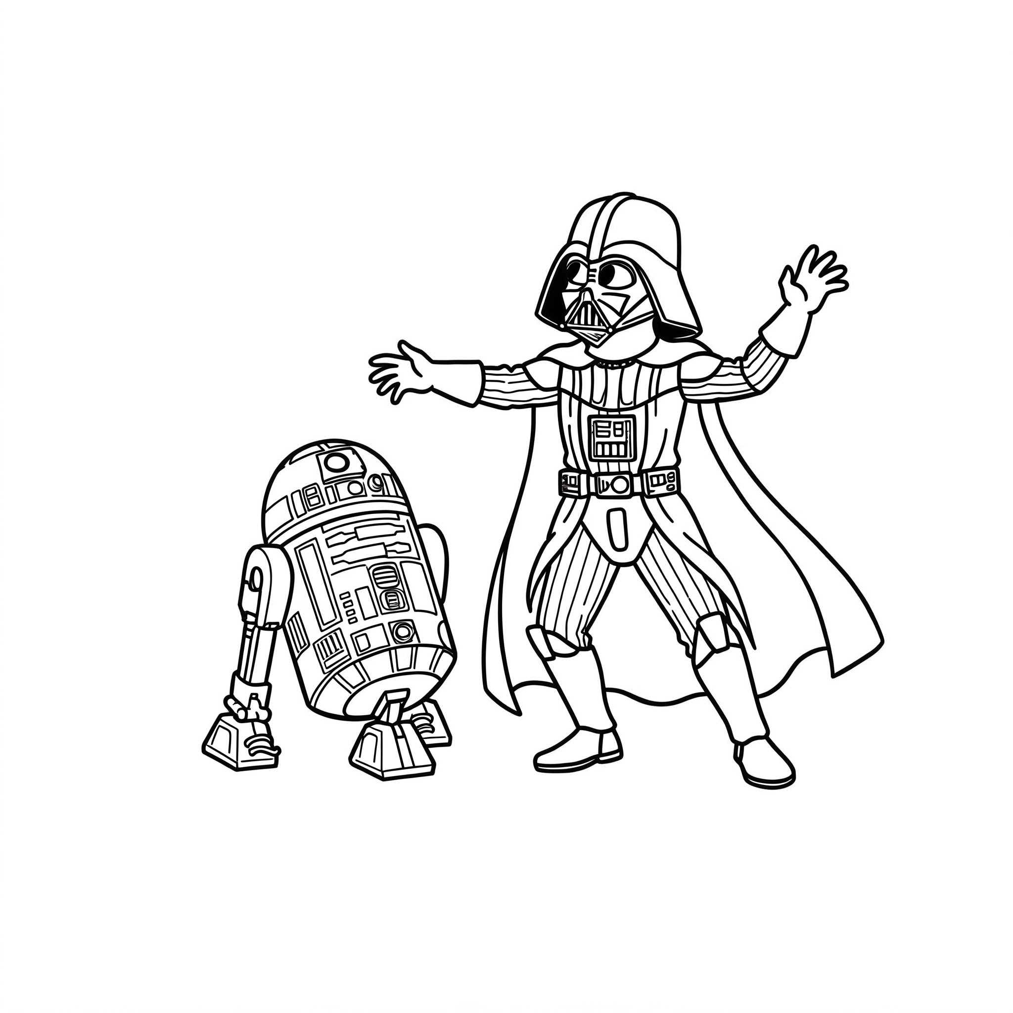 coloriage Dark Vador et apprentissage