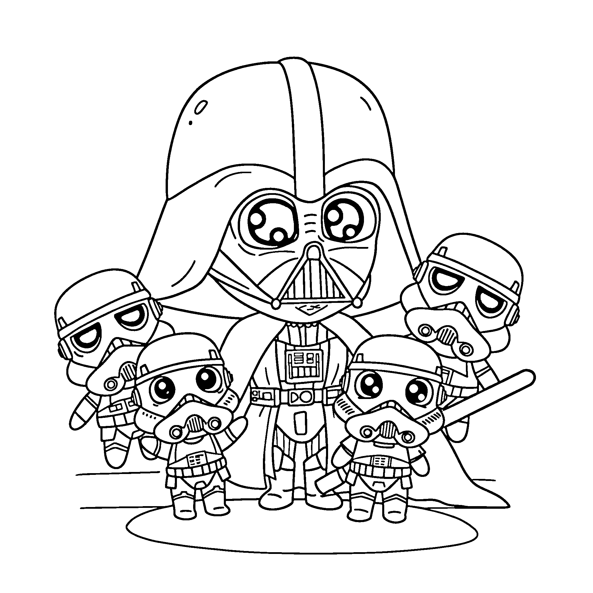 coloriage Dark Vador pour enfant de 8 ans 1