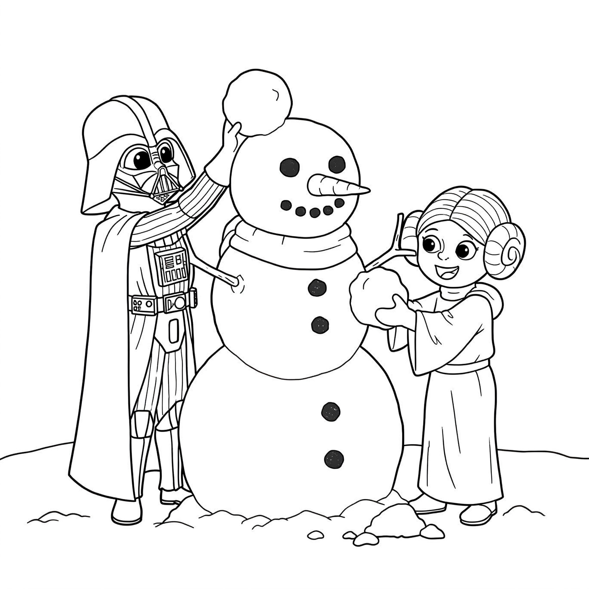 coloriage Dark Vador pour enfants