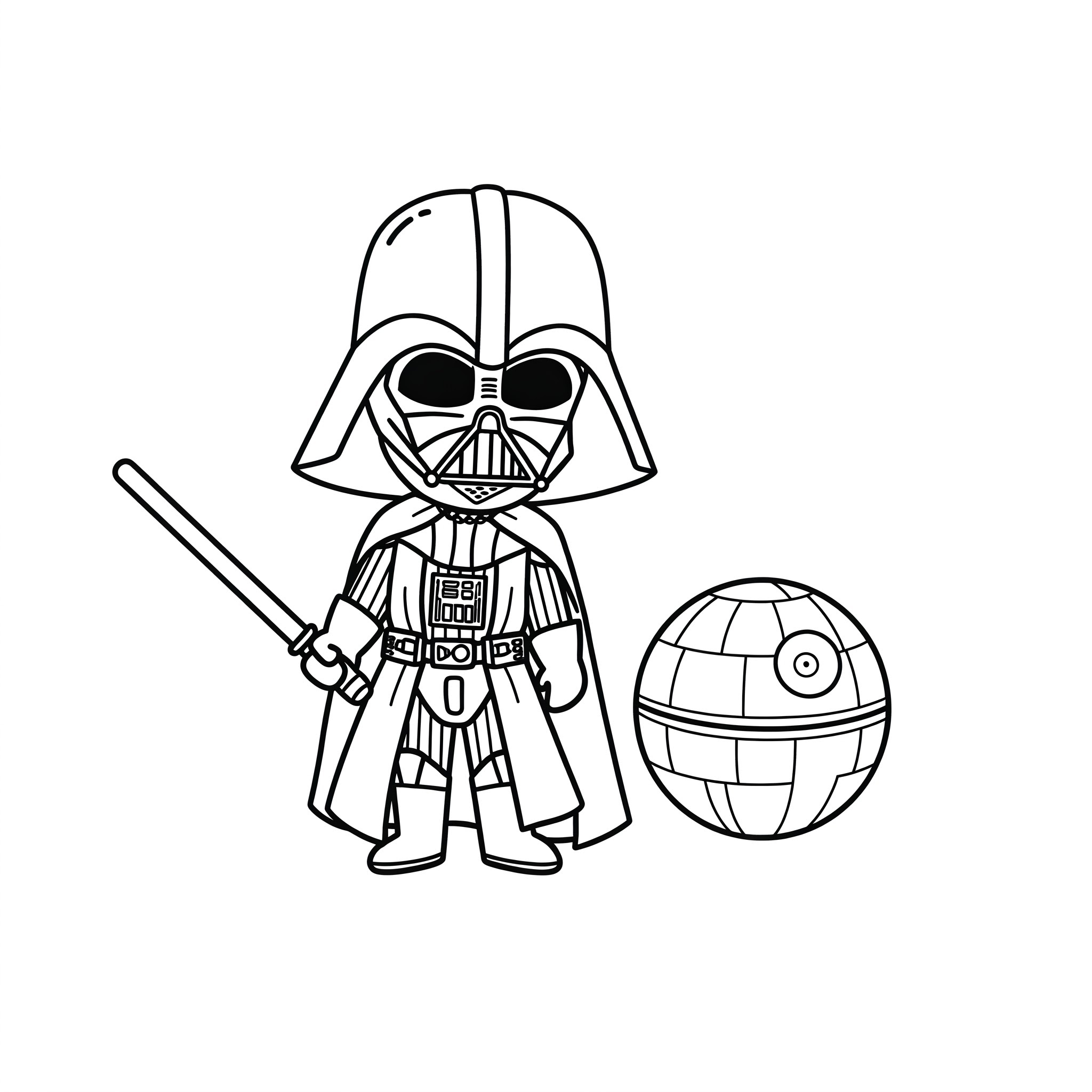 coloriage Dark Vador a dessiner et imprimer 1