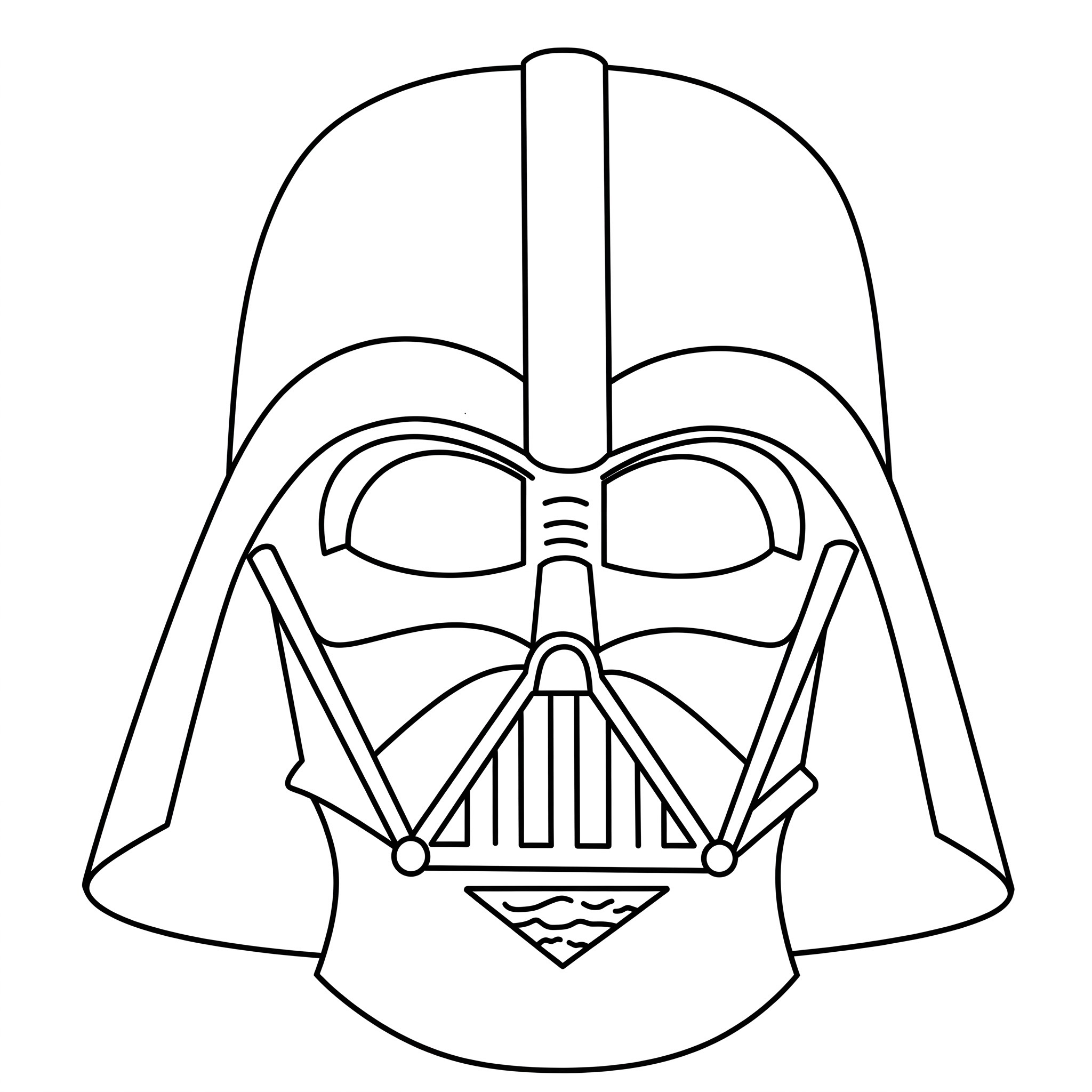 coloriage Dark Vador a imprimer pour enfant de 4 ans