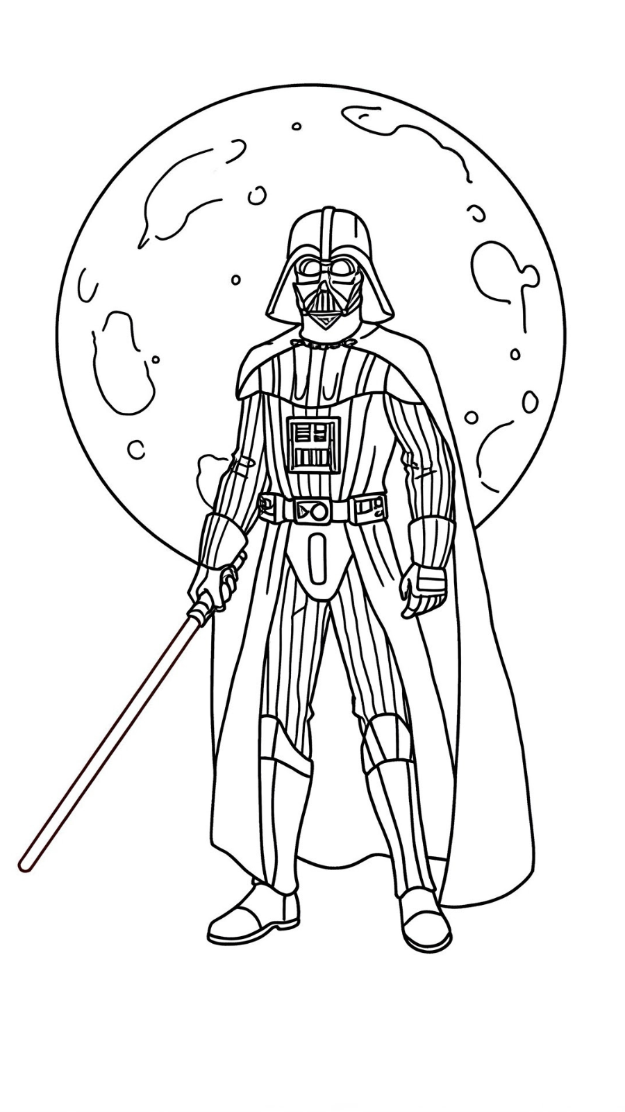 coloriage Dark Vador pour enfant de 5 ans