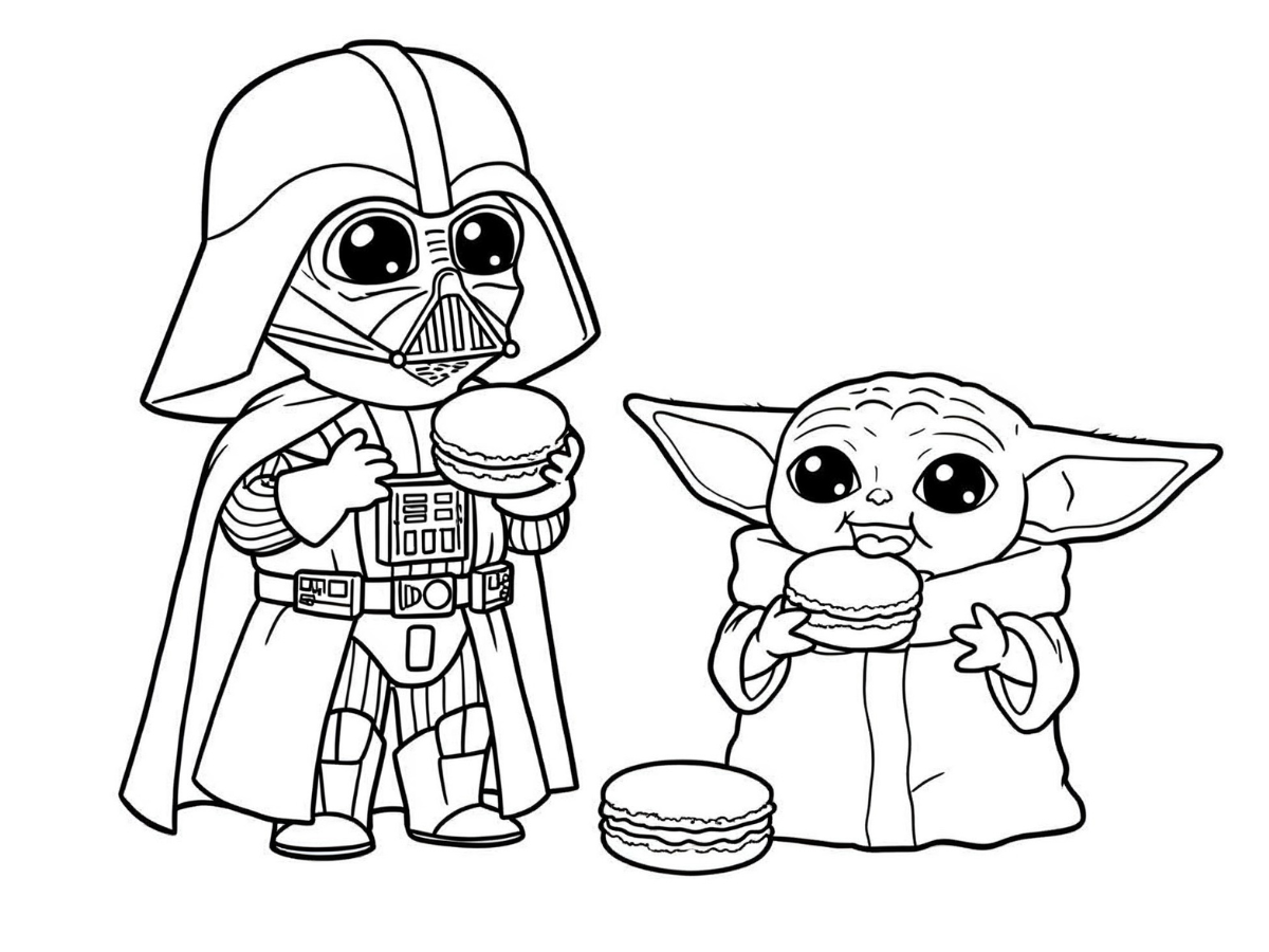 coloriage Dark Vador pour enfant a imprimer gratuit