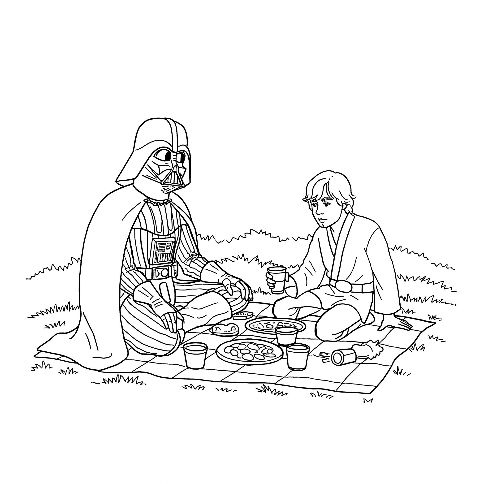 coloriage Dark Vador pour enfant de 4 ans 1