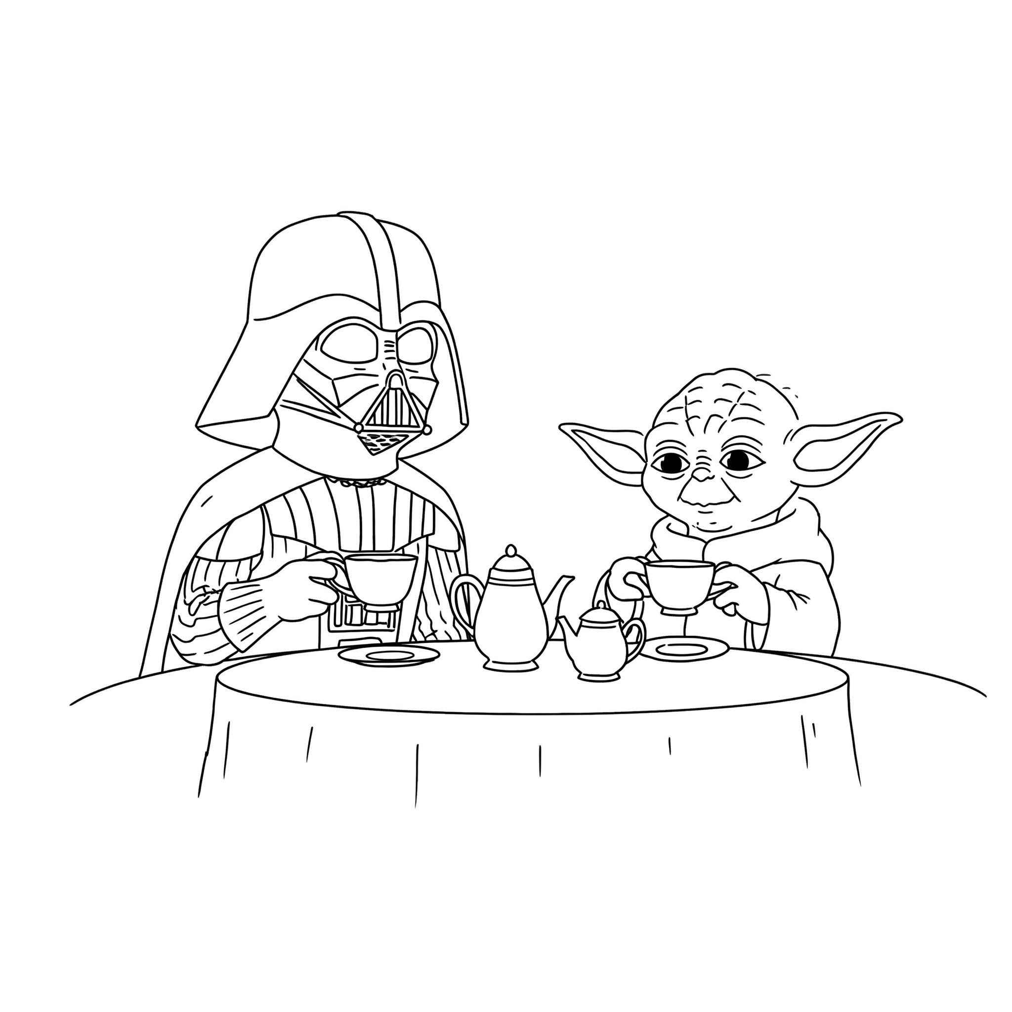 image de coloriage Dark Vador pour enfant