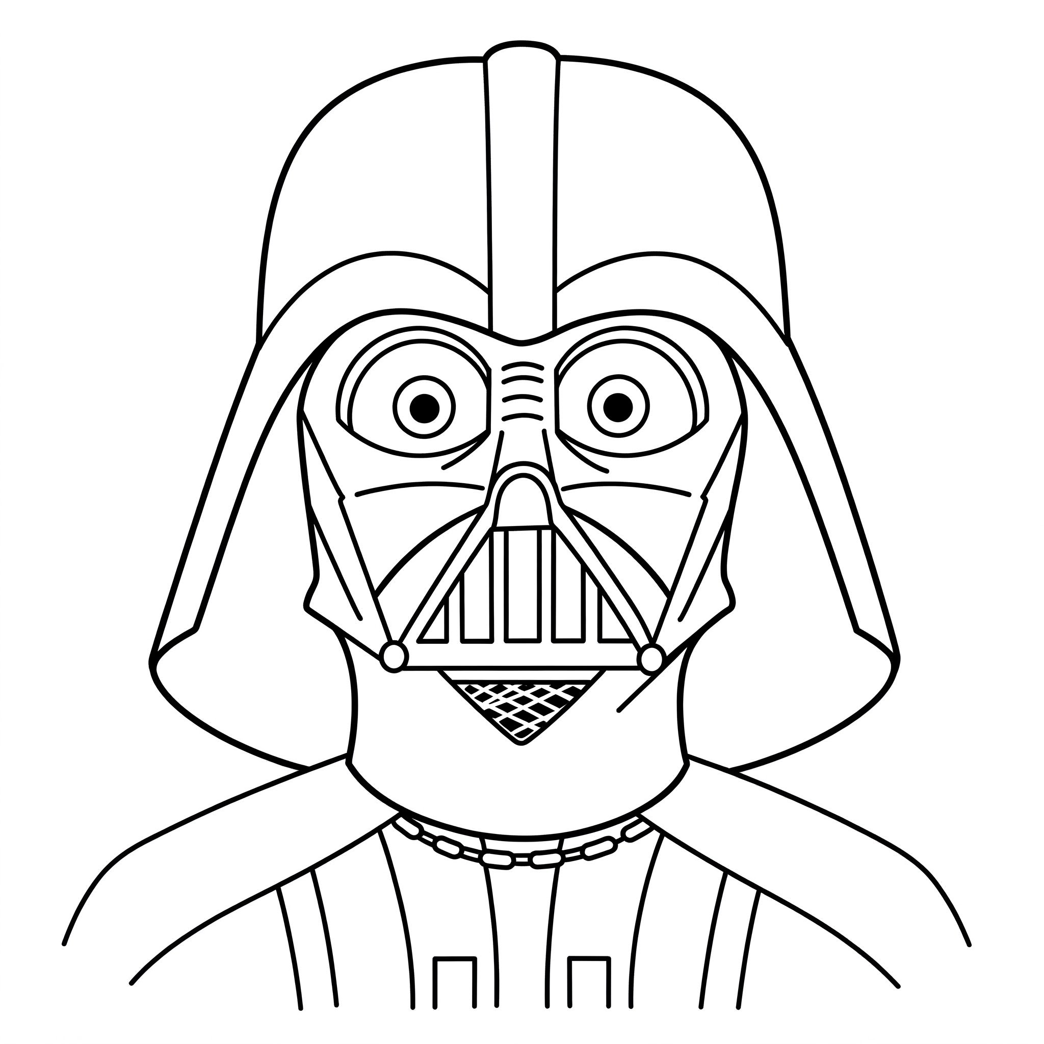 coloriage Dark Vador pour enfant de 6 ans