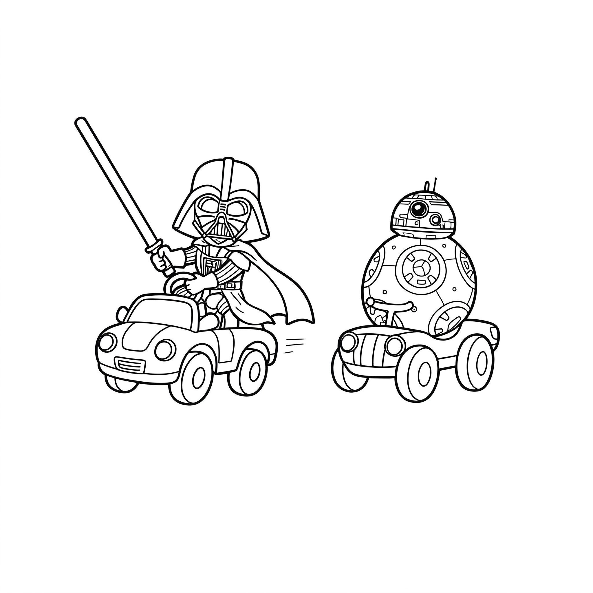 coloriage Dark Vador à imprimer pour enfant de 9 ans