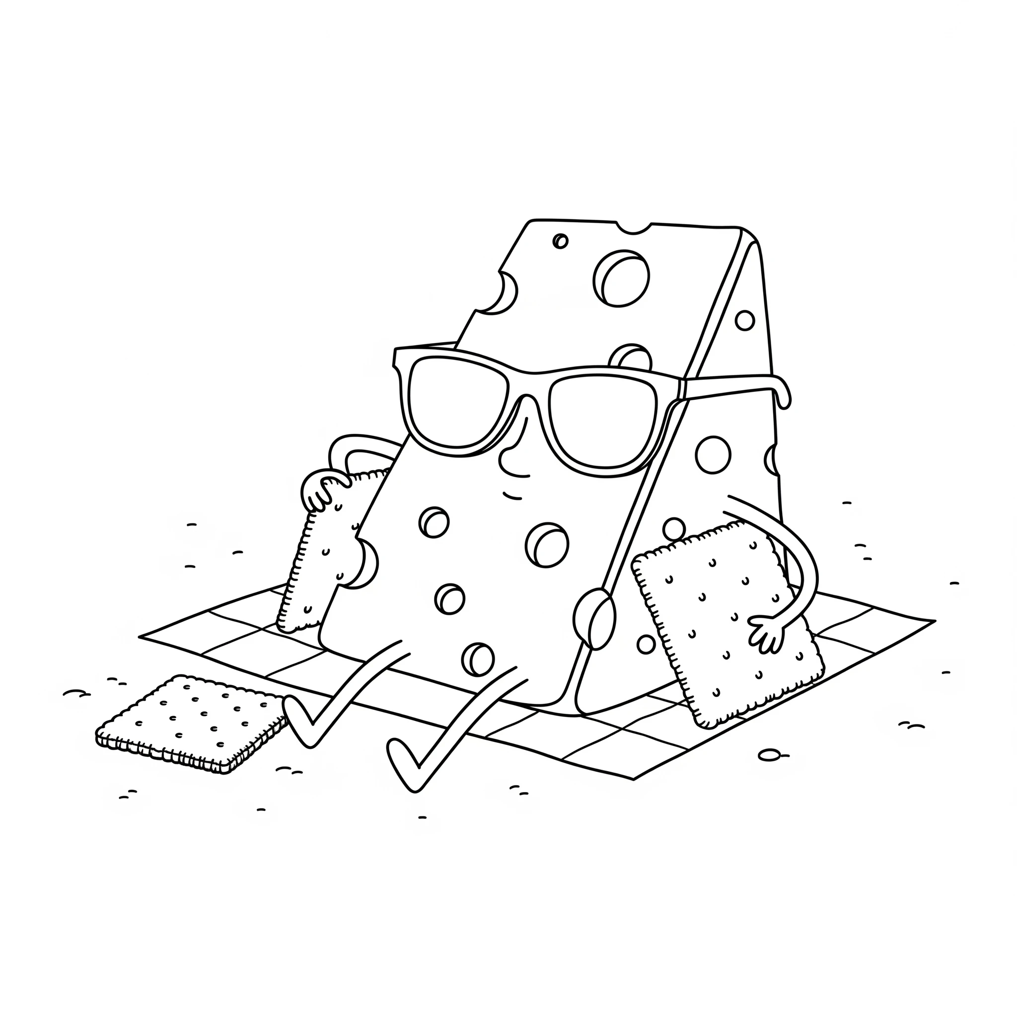 coloriage Fromage à imprimer pour enfant de 3 ans