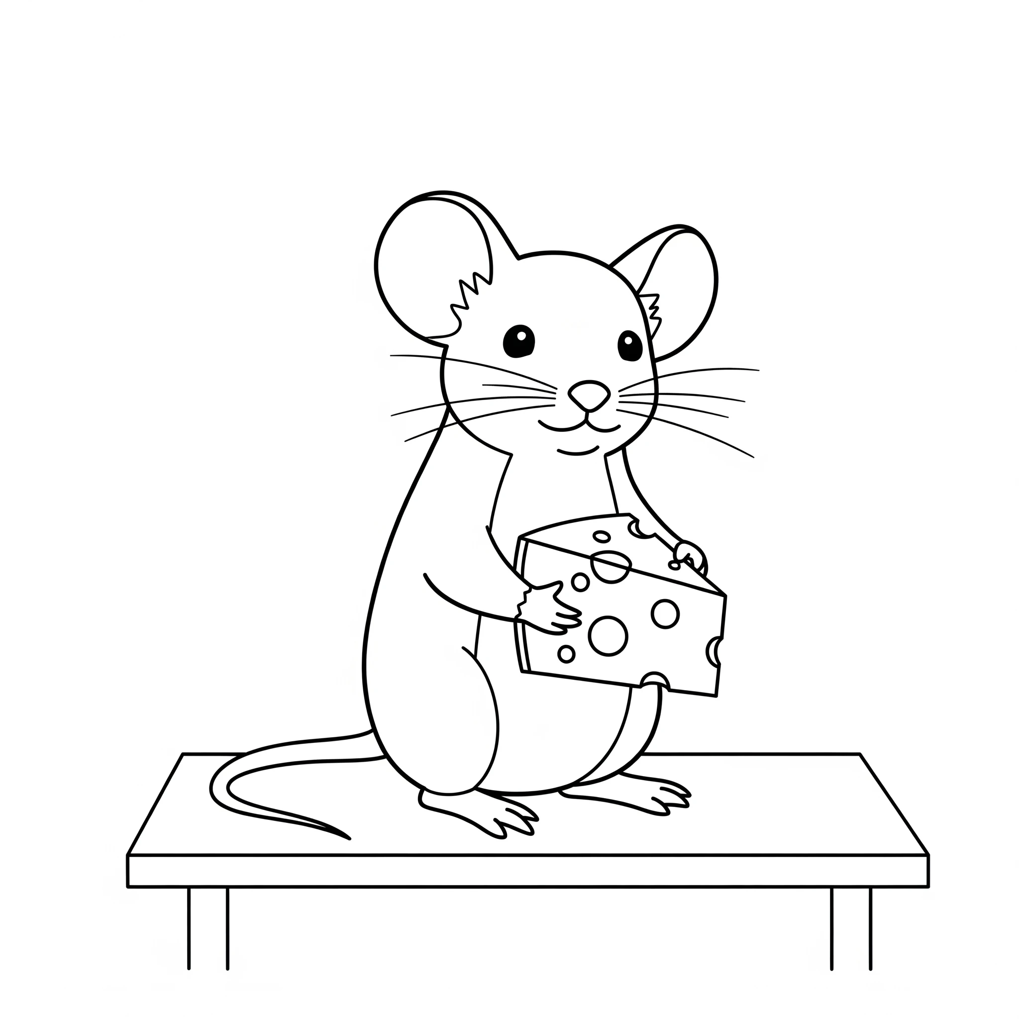 coloriage Fromage à imprimer pour enfant de 4 ans