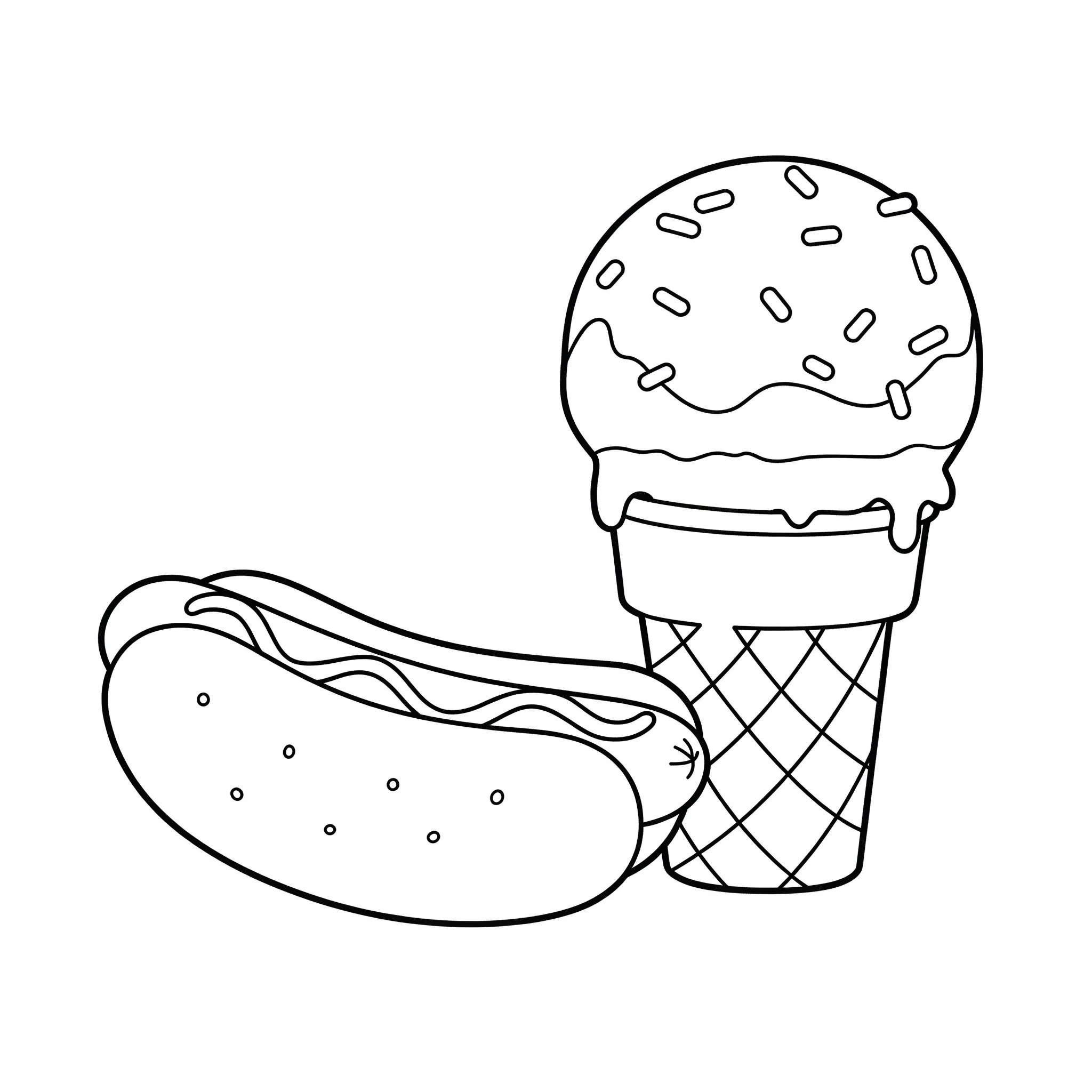 coloriage Hot Dog gratuit