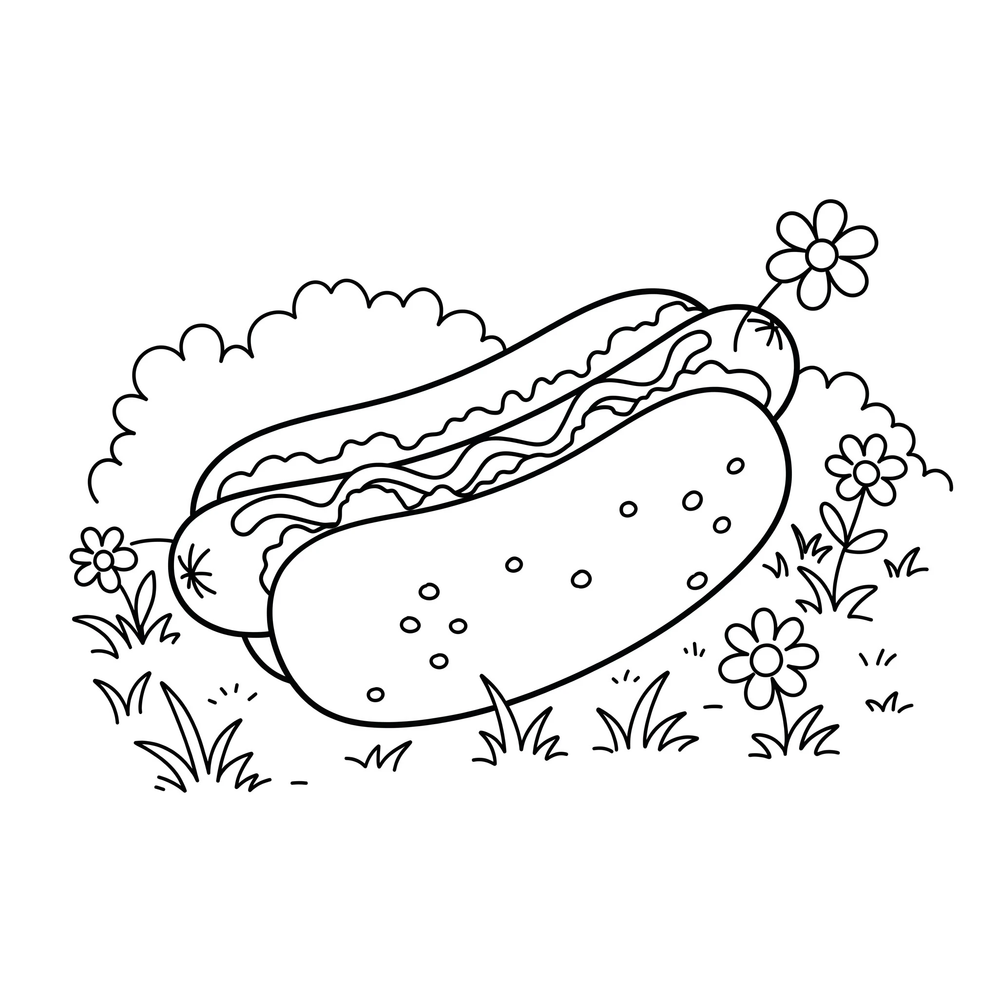 coloriage Hot Dog pour enfants à télécharger