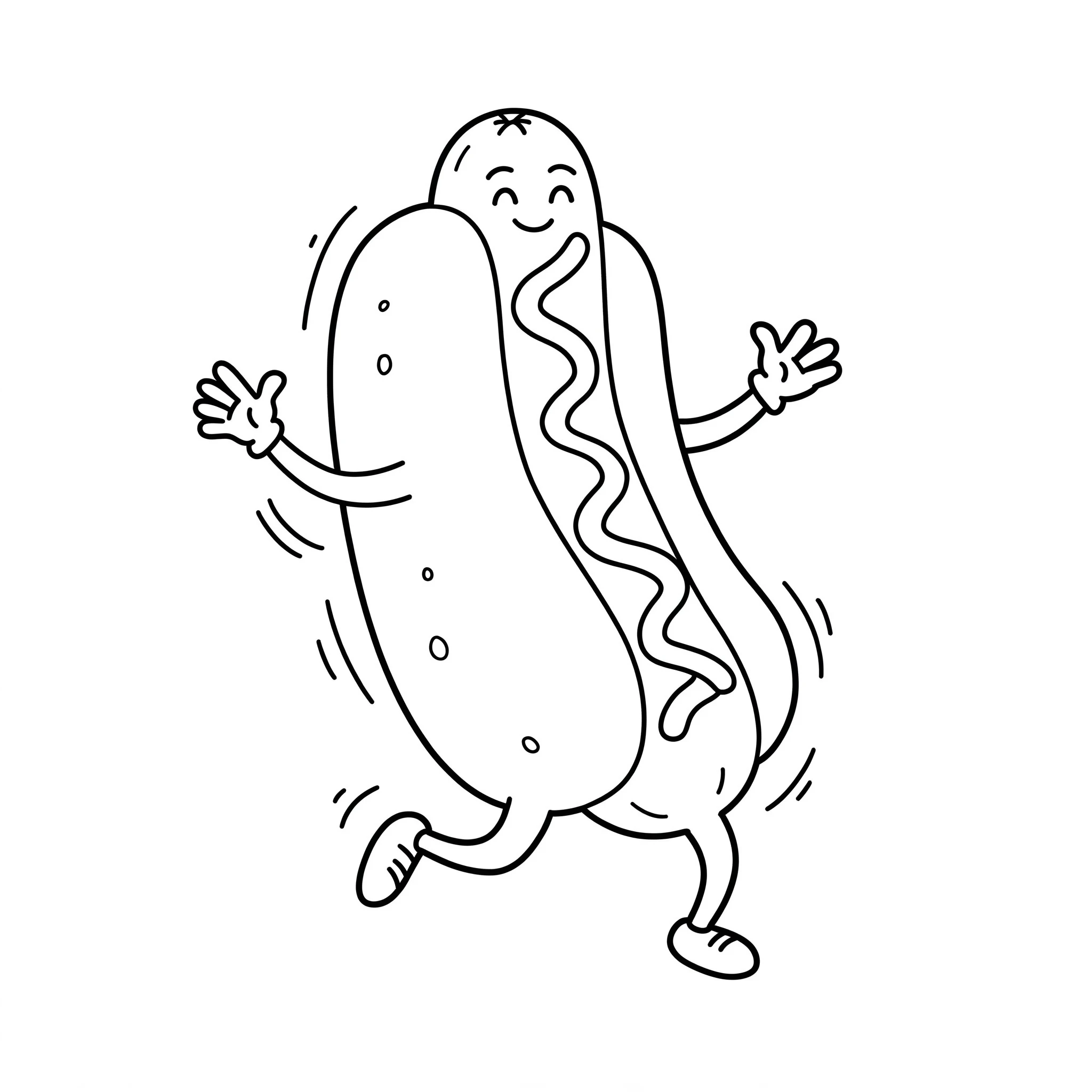 coloriage Hot Dog a colorier en ligne gratuitement