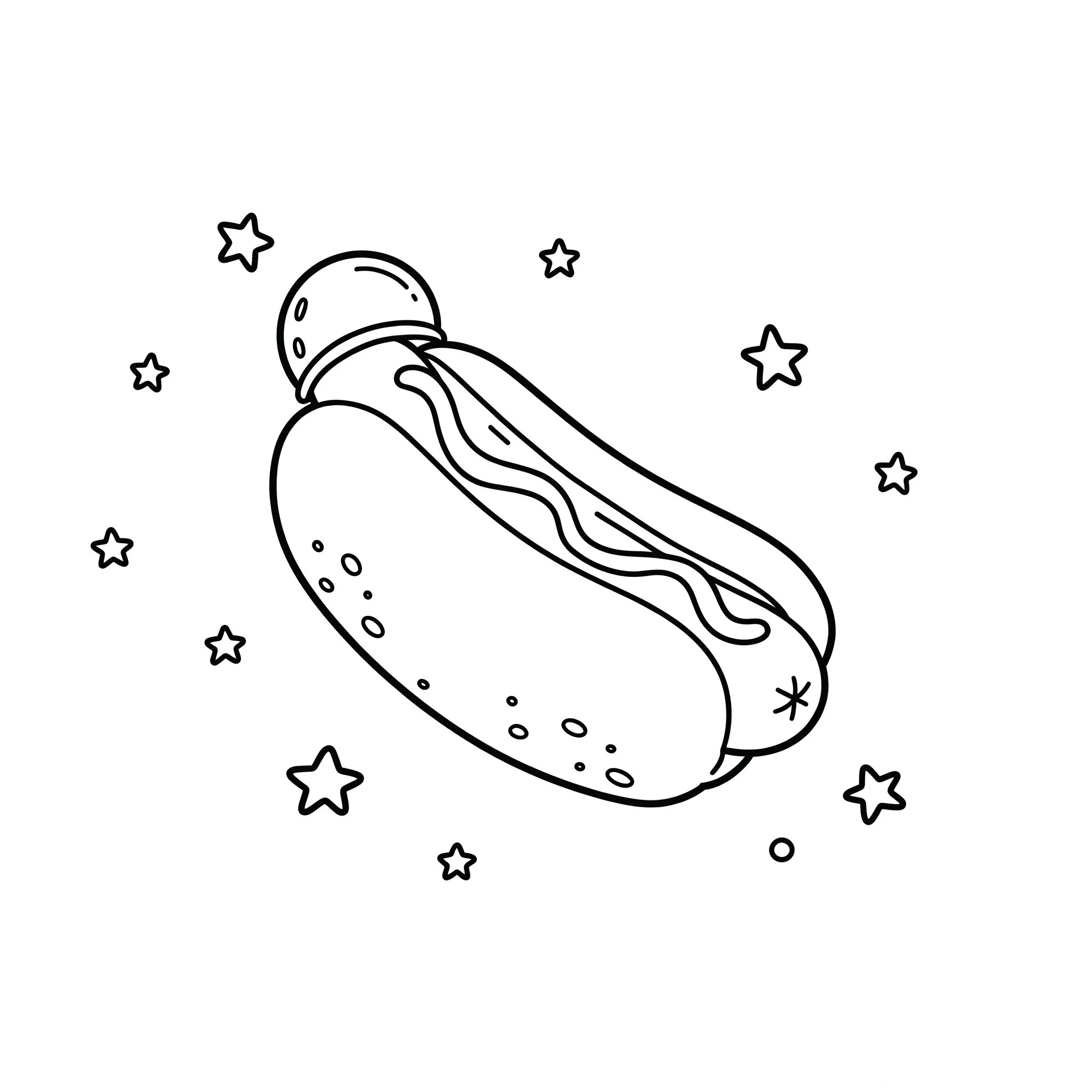 imprimer coloriage Hot Dog pour enfant
