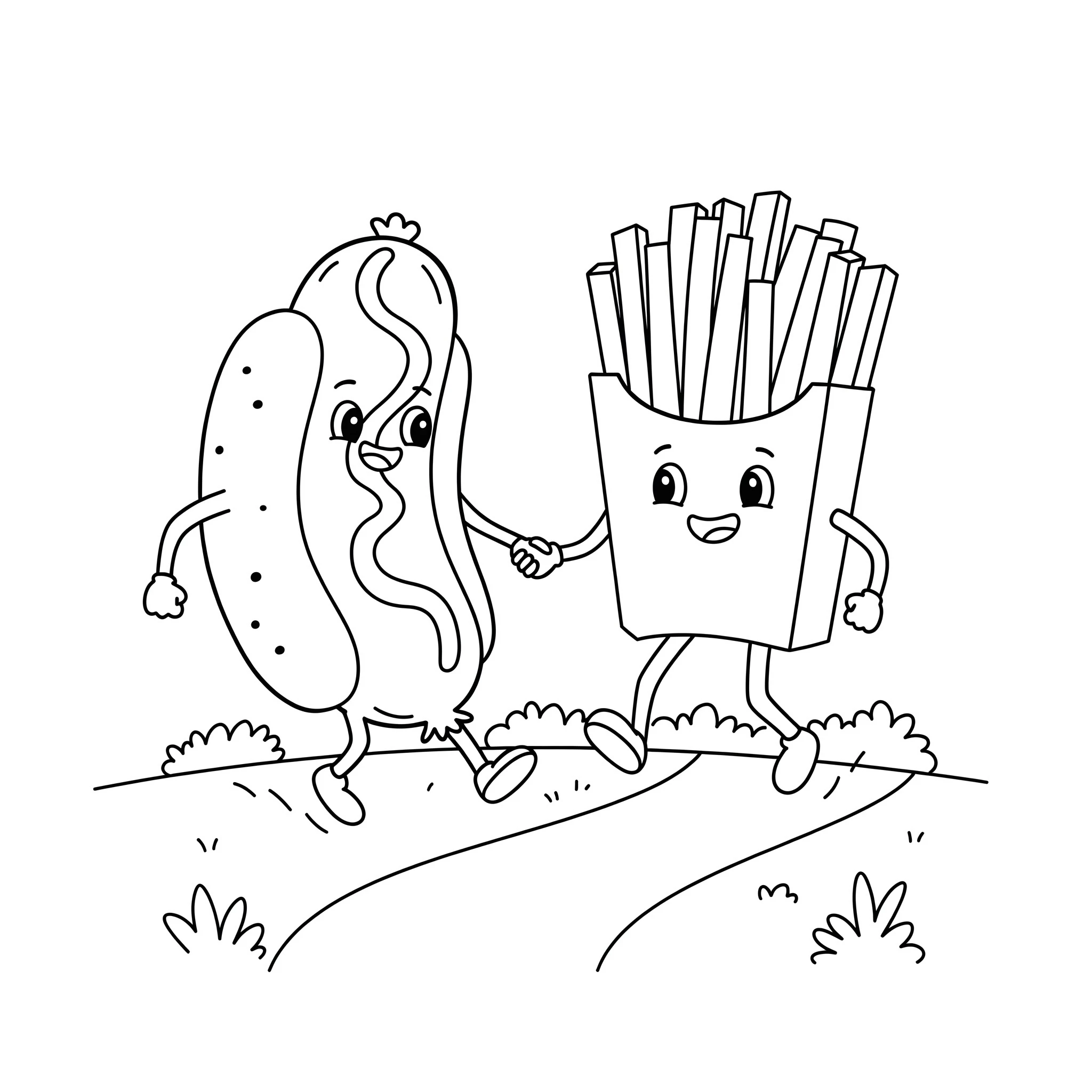 coloriage Hot Dog gratuit pour enfants