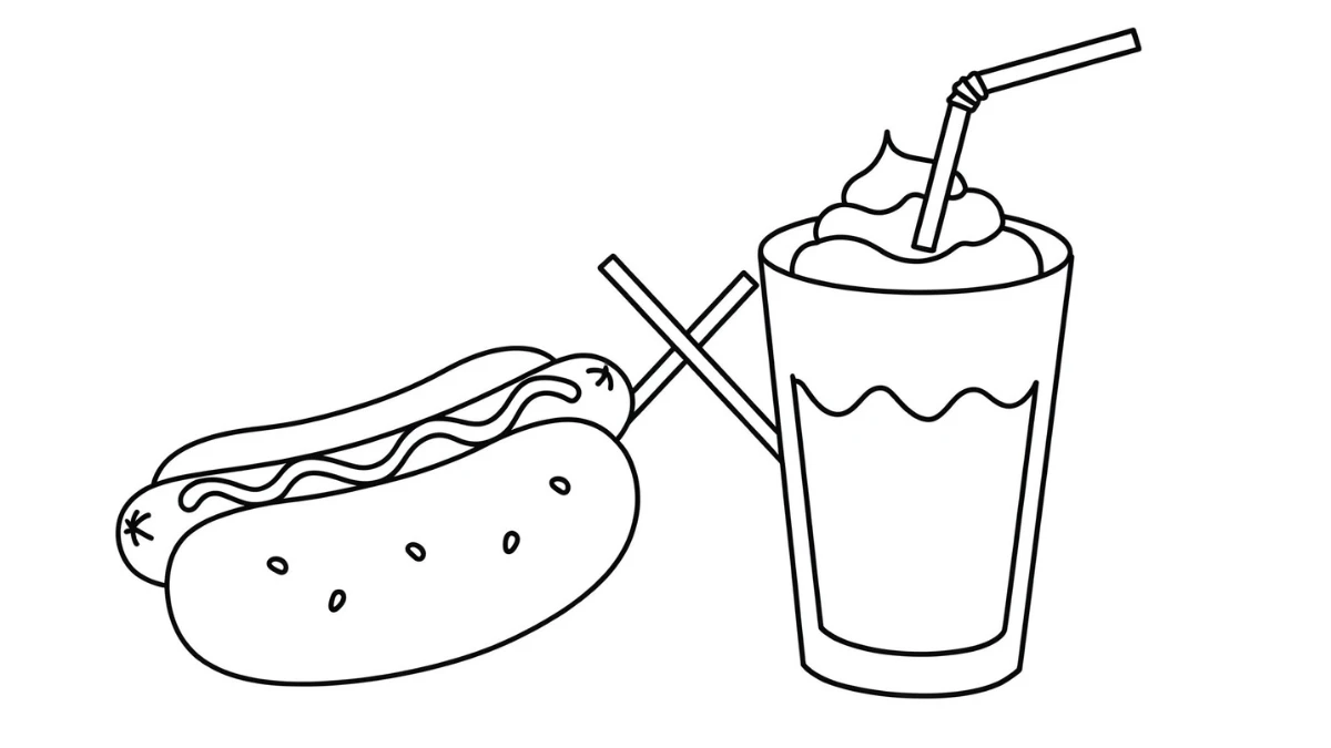 coloriage Hot Dog et dessin a imprimer