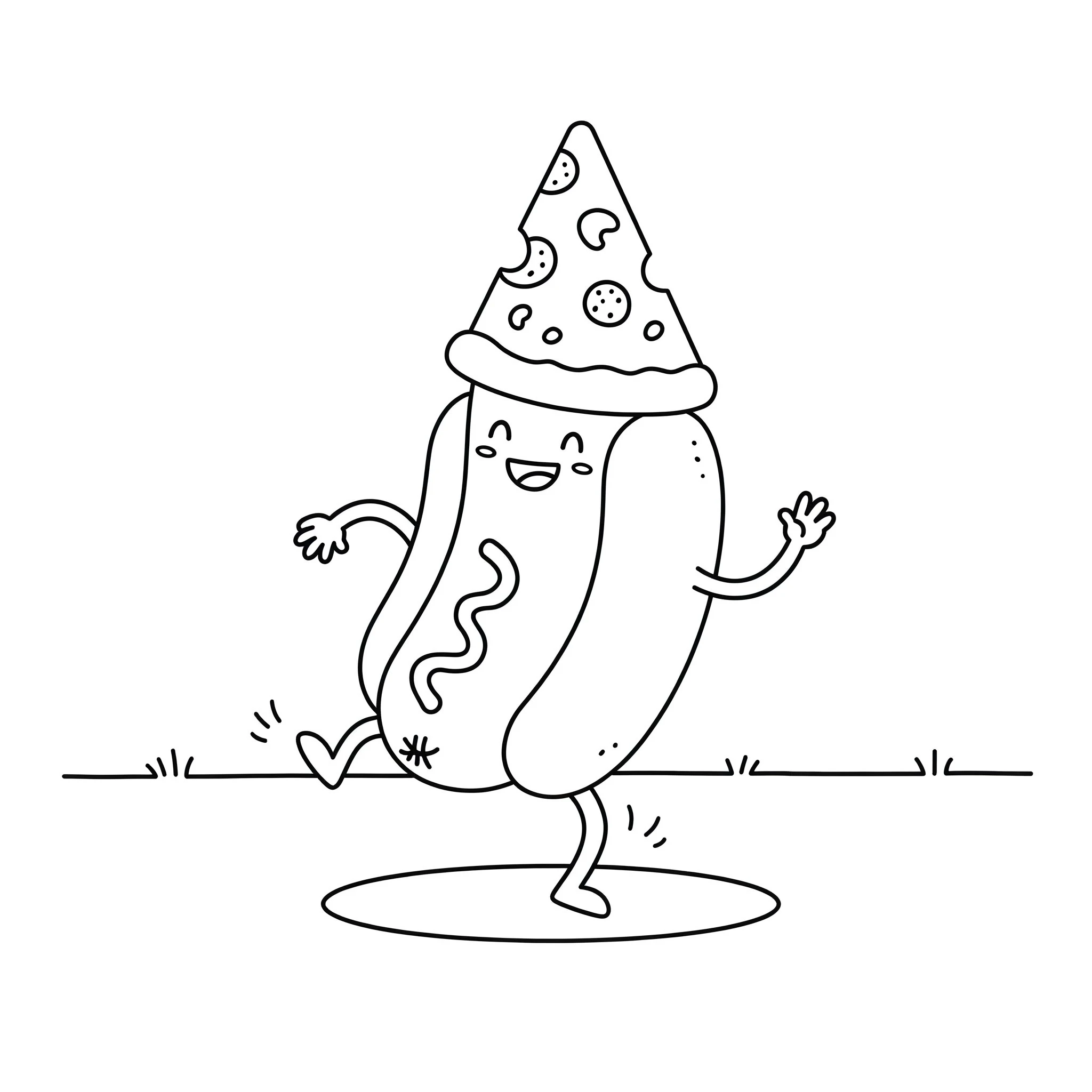 coloriage Hot Dog a dessiner en ligne