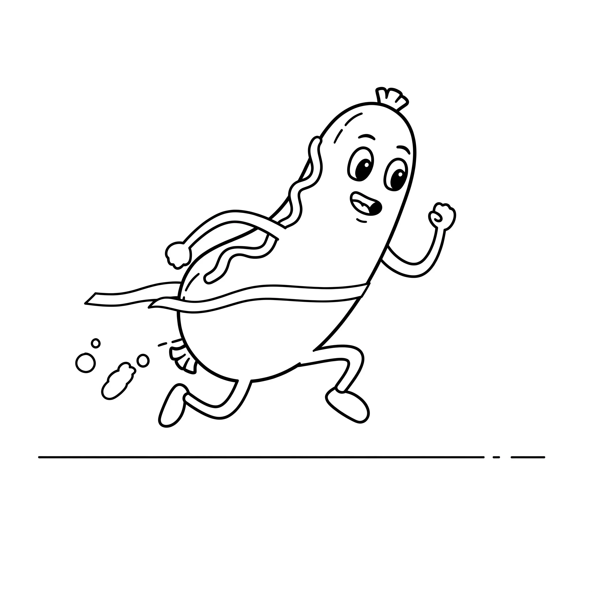coloriage Hot Dog pour primaire
