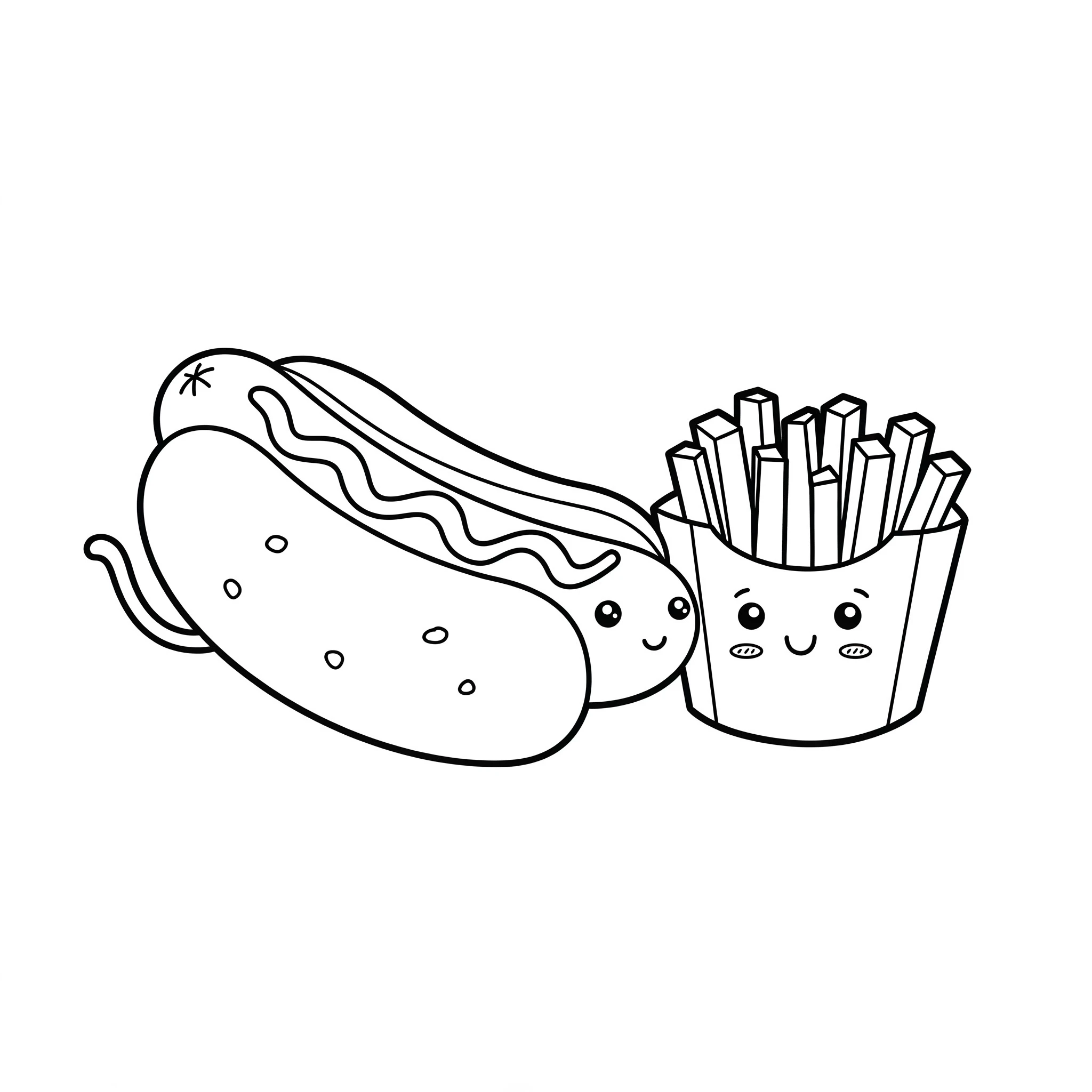 coloriage Hot Dog à imprimer pour enfant de 3 ans