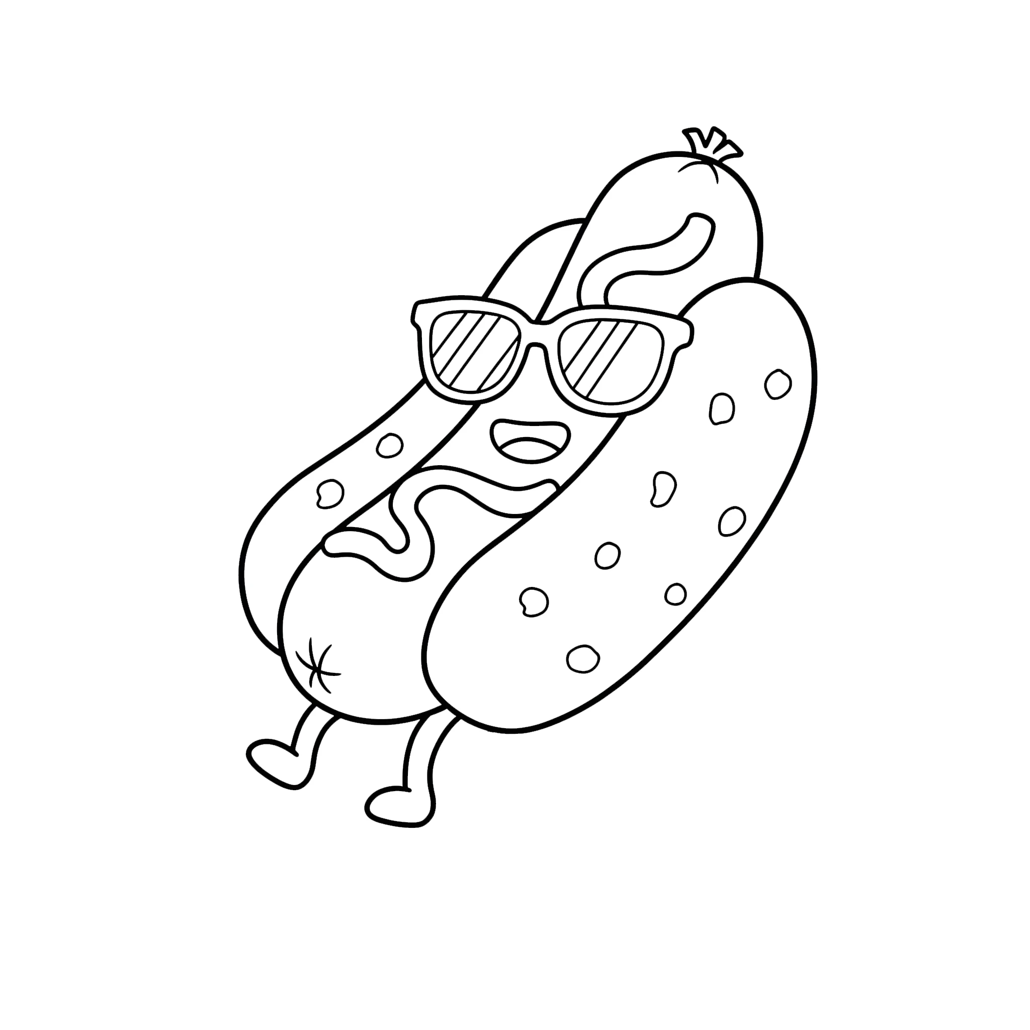 imprimer coloriage Hot Dog gratuit 2