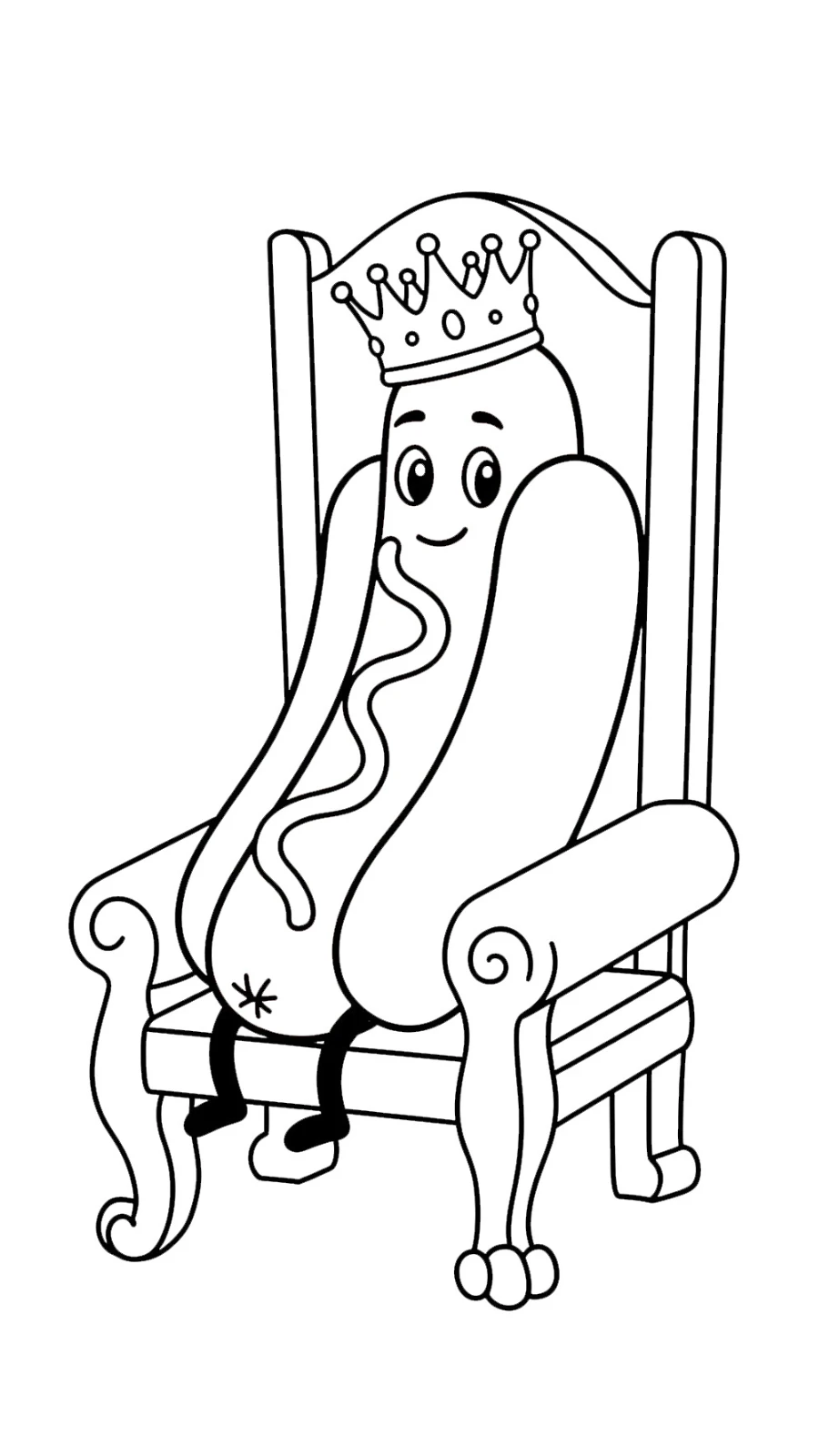 coloriage Hot Dog à imprimer pour enfants