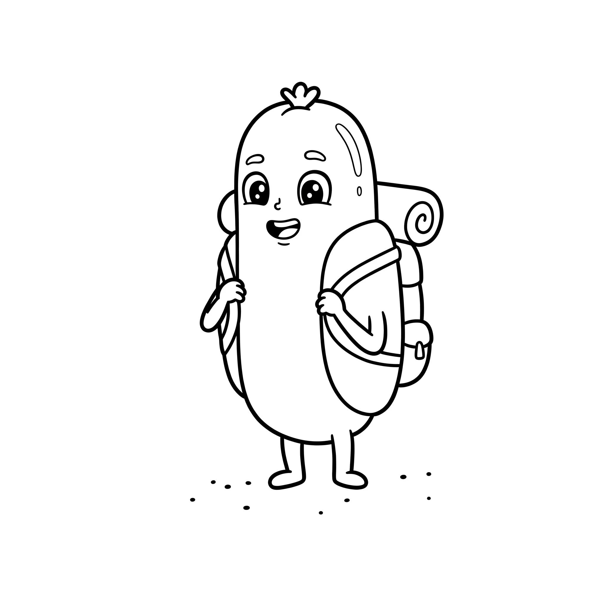 coloriage Hot Dog et decoupage a imprimer gratuit