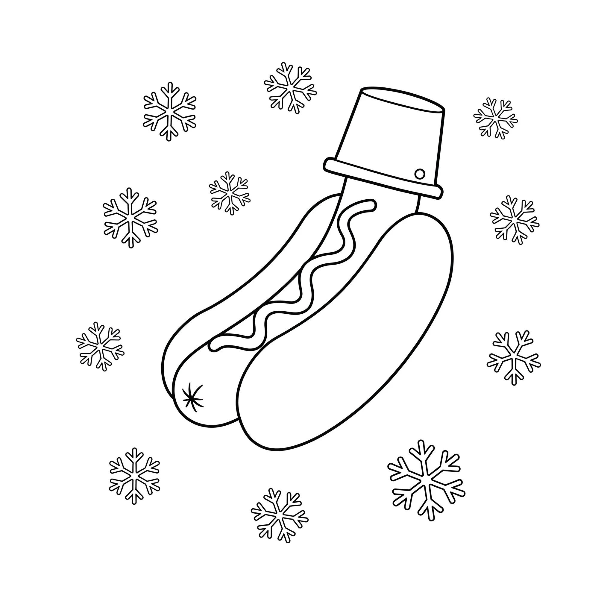 coloriage Hot Dog pour bebe a imprimer