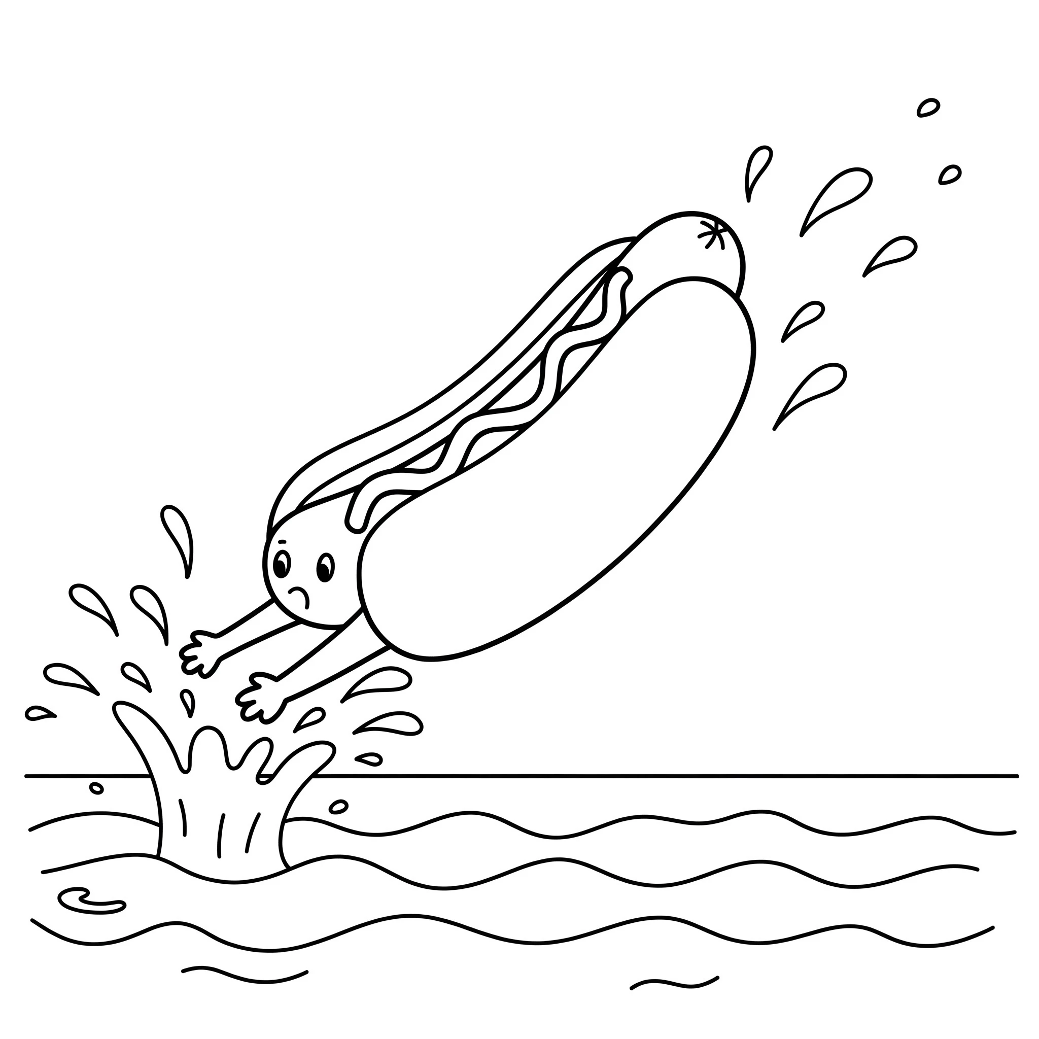 coloriage Hot Dog et apprentissage