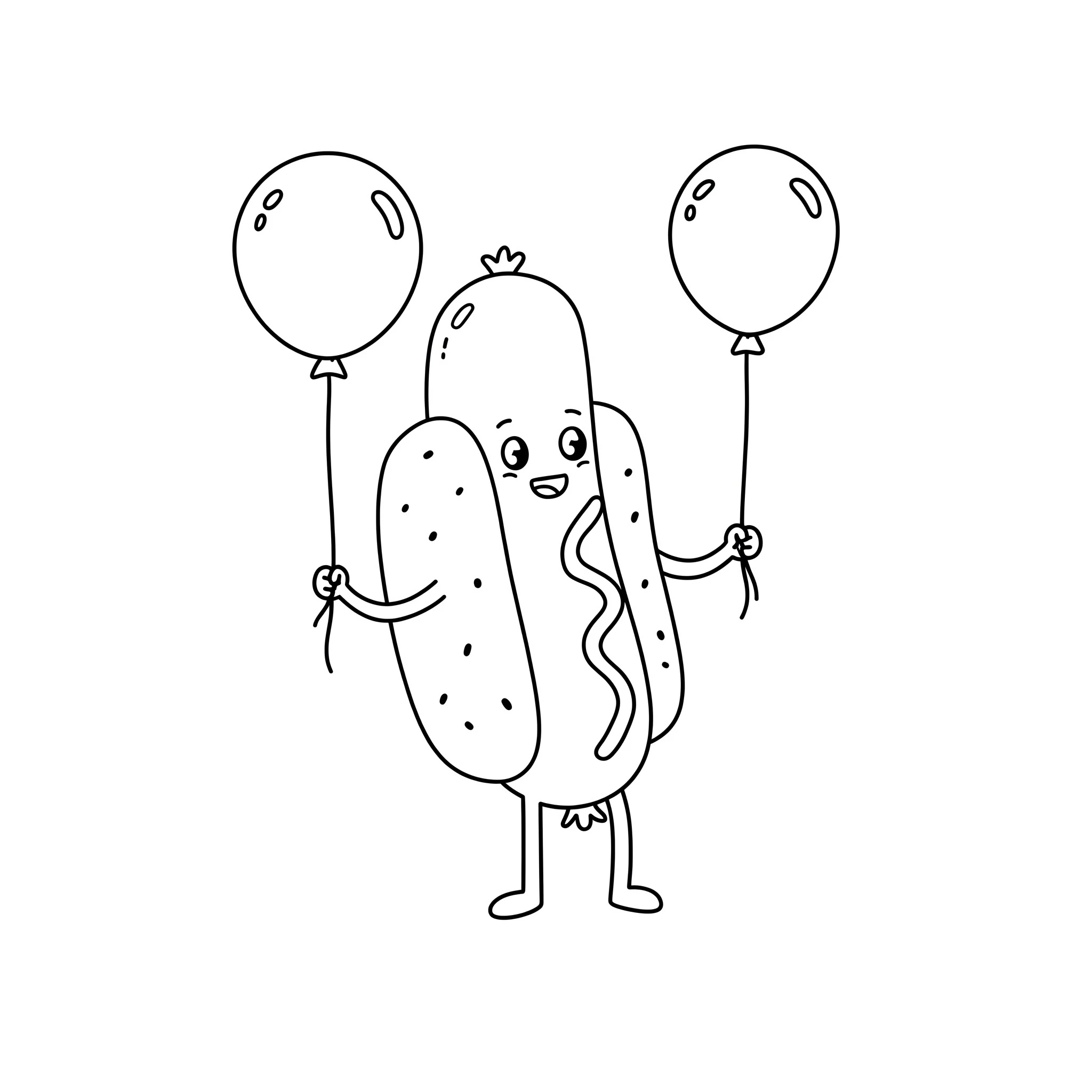 coloriage Hot Dog à imprimer pdf gratuit