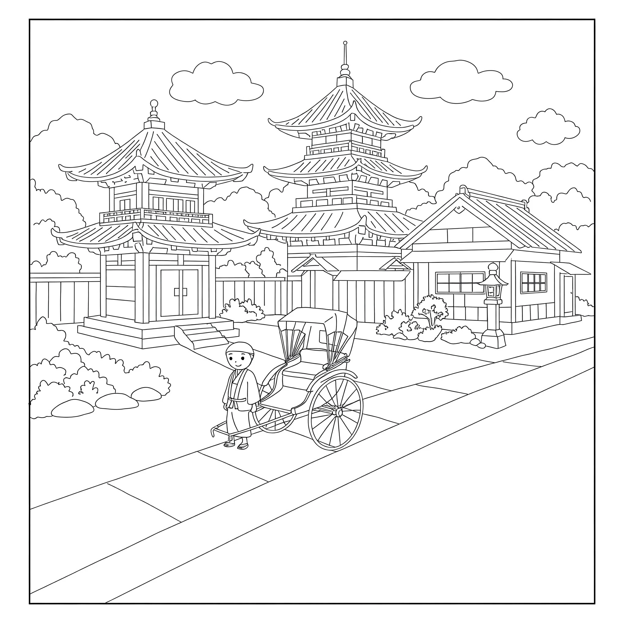 coloriage Japon pour enfant de 6 ans 1
