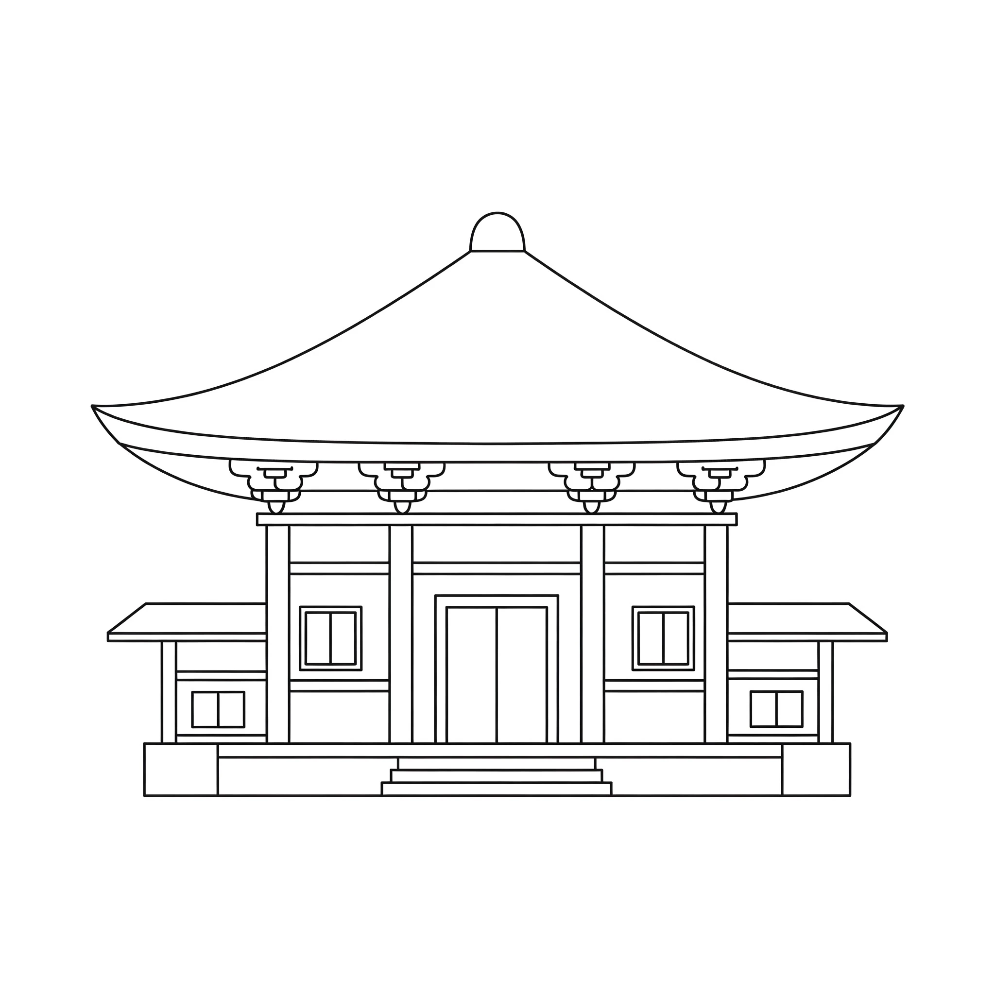 coloriage Japon à imprimer pour enfants 1