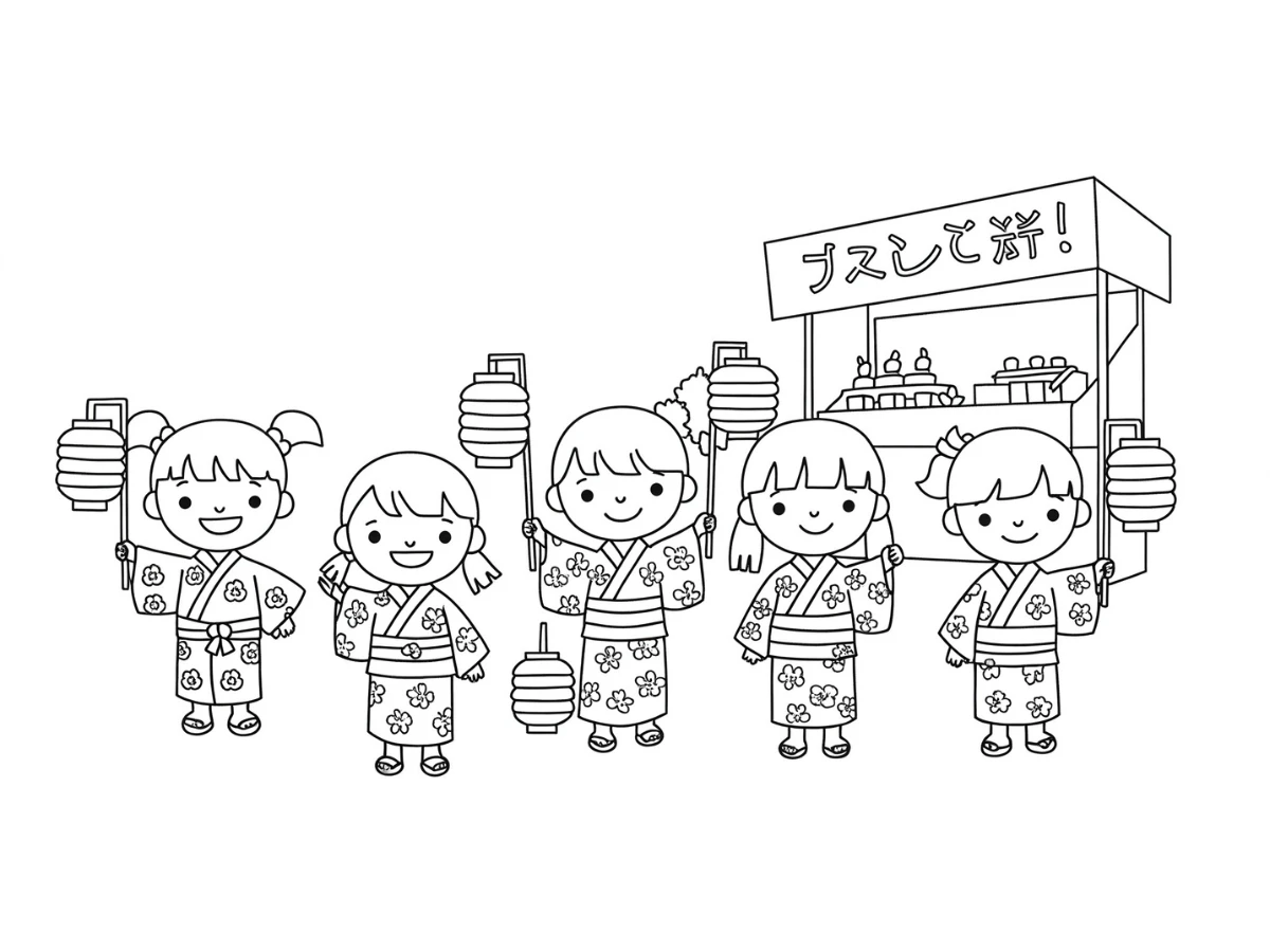 coloriage Japon educatif pour enfant