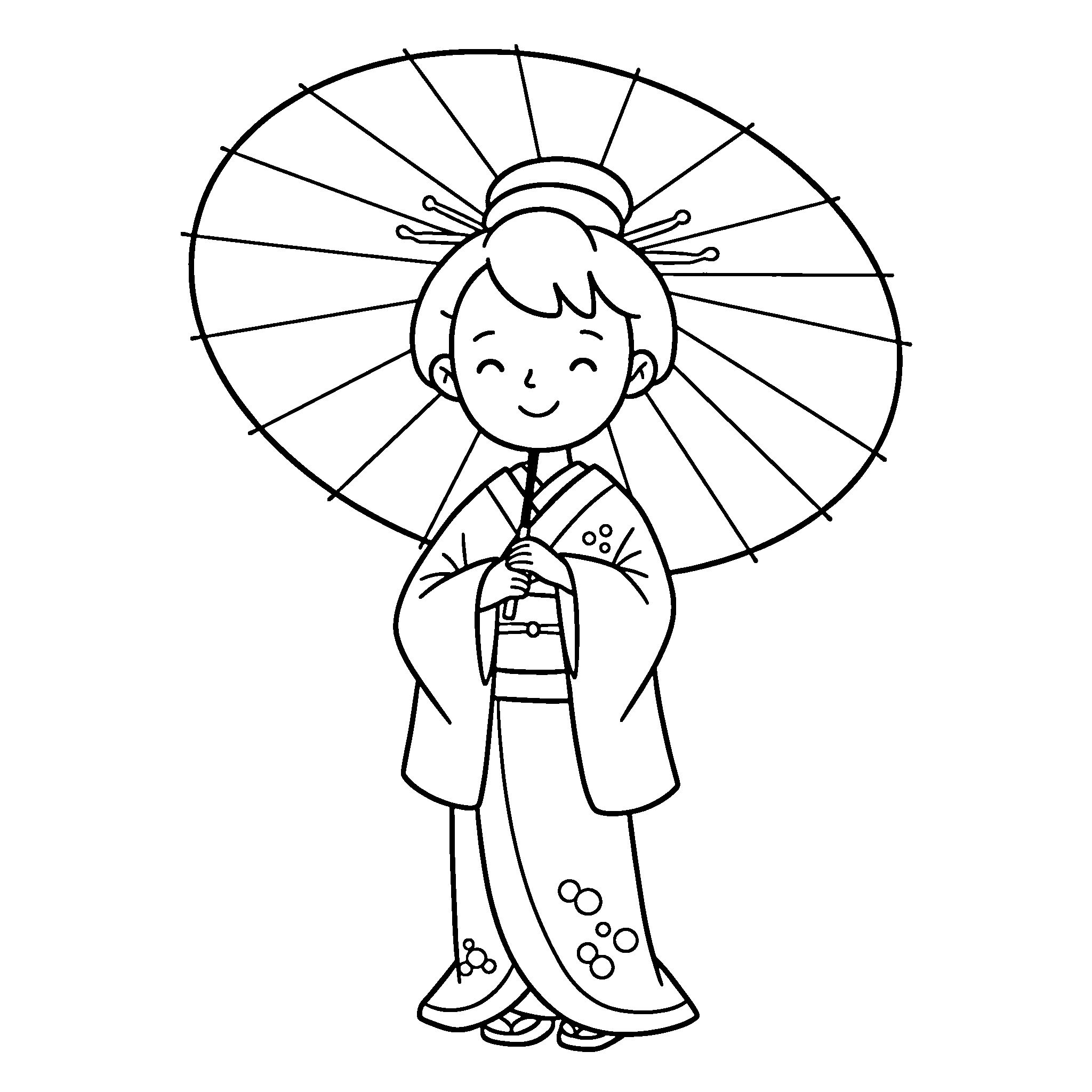 coloriage Japon pour enfant de 5 ans