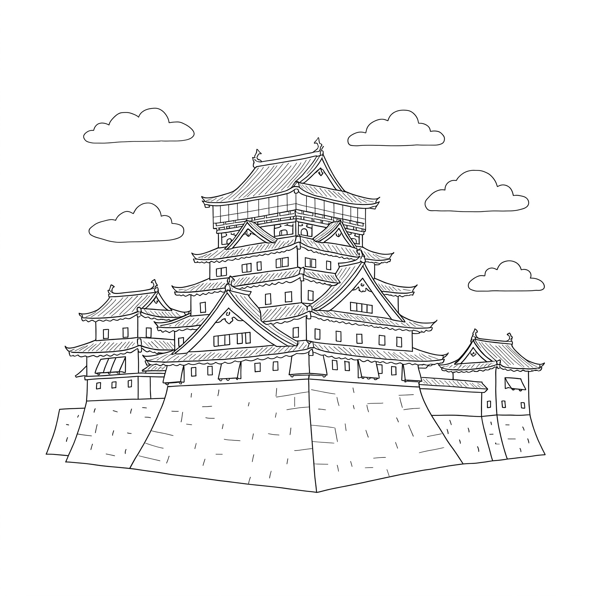 coloriage Japon a imprimer pour enfant de 4 ans 1