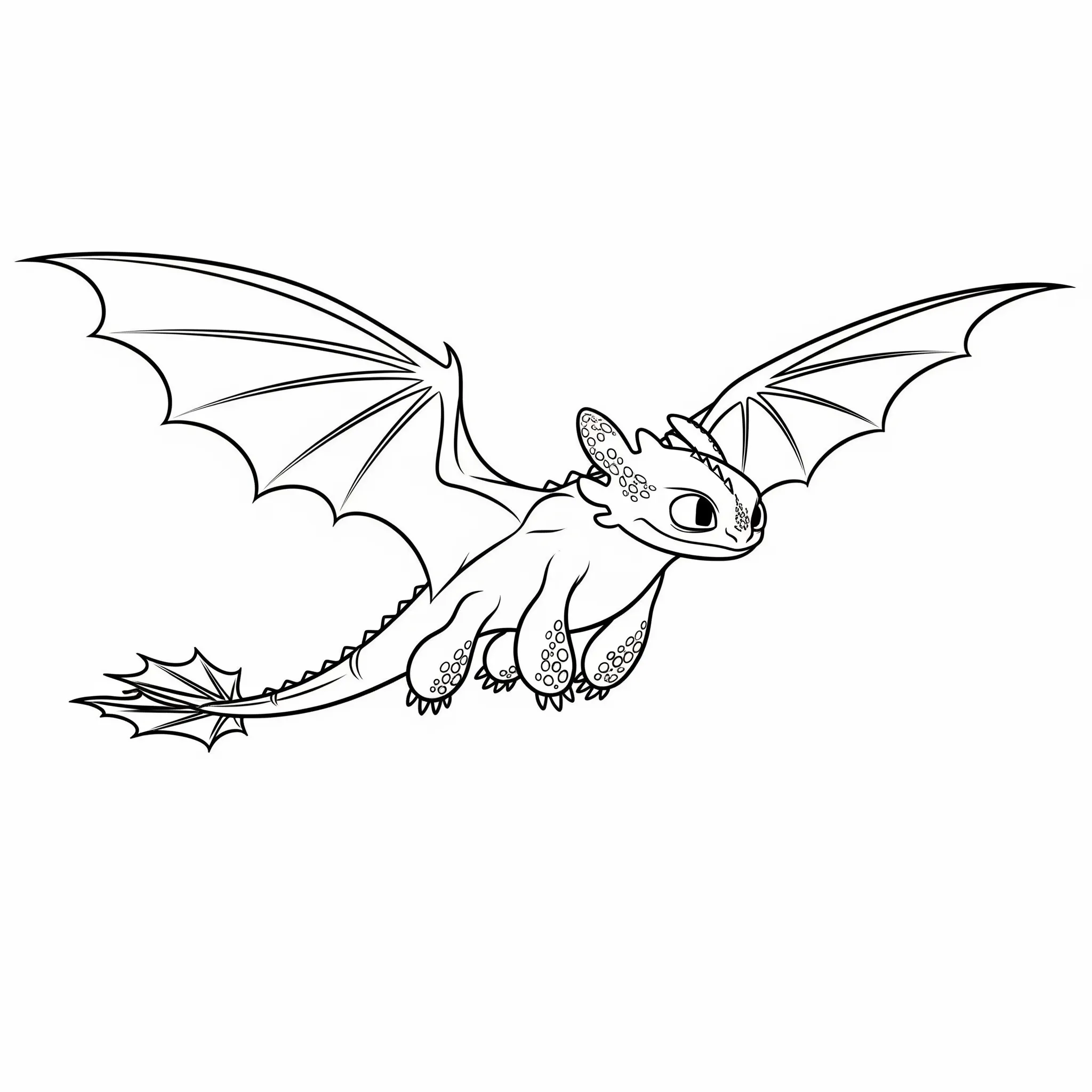 coloriage Krokmou en vol à imprimer pour enfant de 10 ans