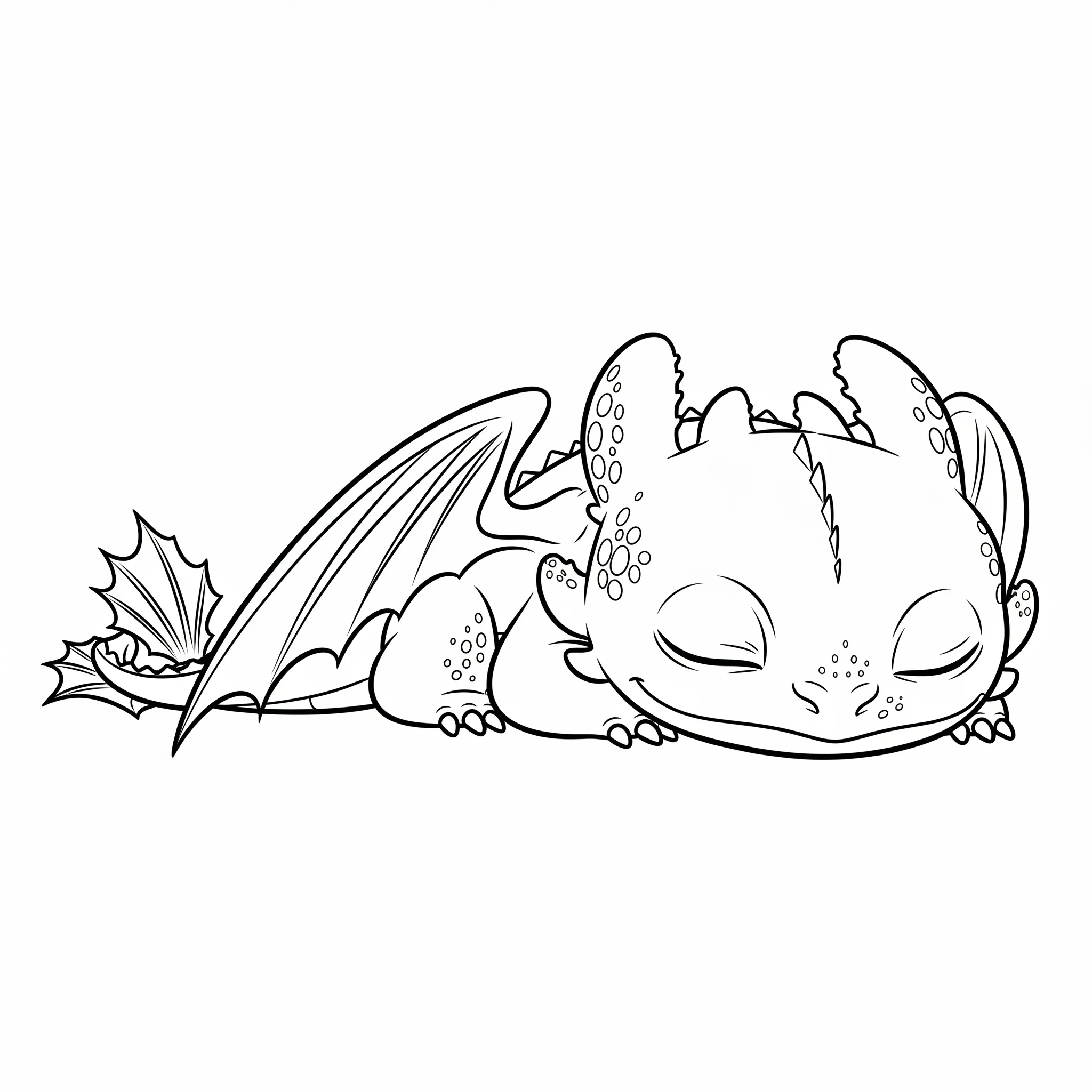 coloriage Krokmou endormi a colorier en ligne