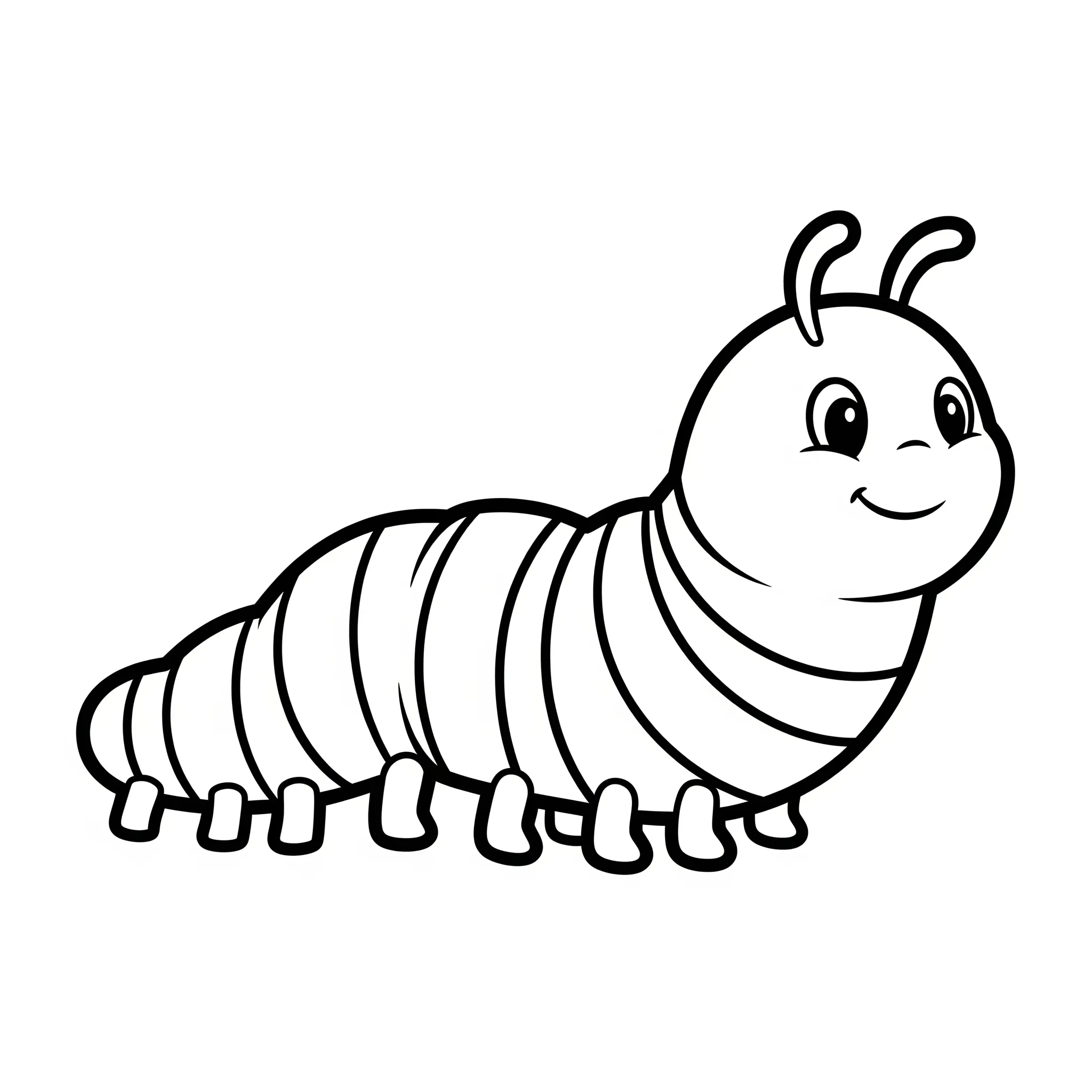 coloriage La Chenille et ses Rayures de pour enfants