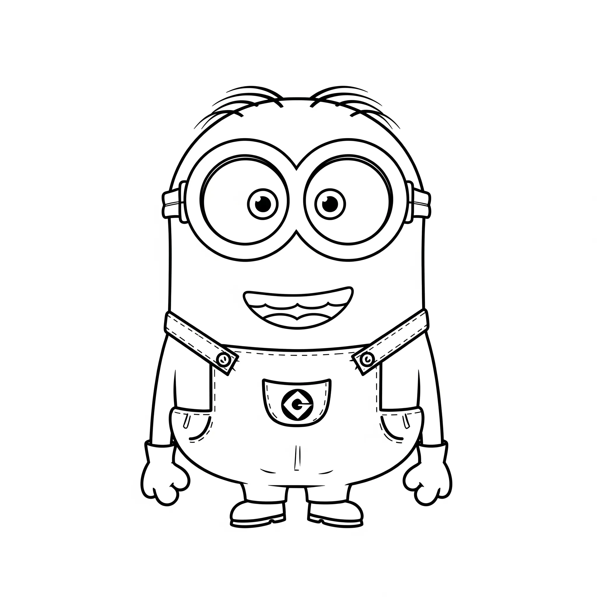 coloriage Minion Joyeux à imprimer pdf gratuit