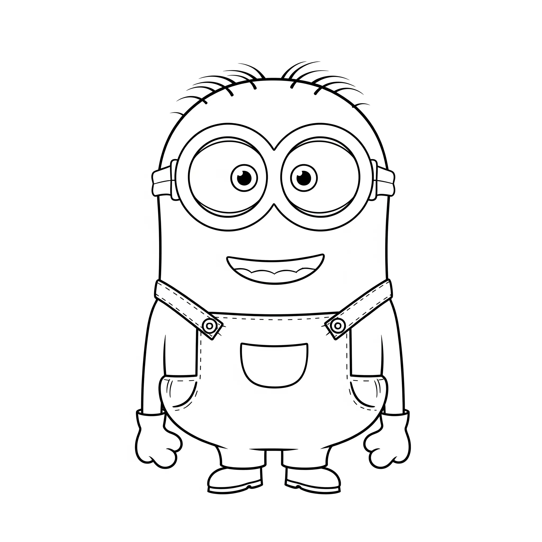 coloriage Minion en Salopette a colorier en ligne