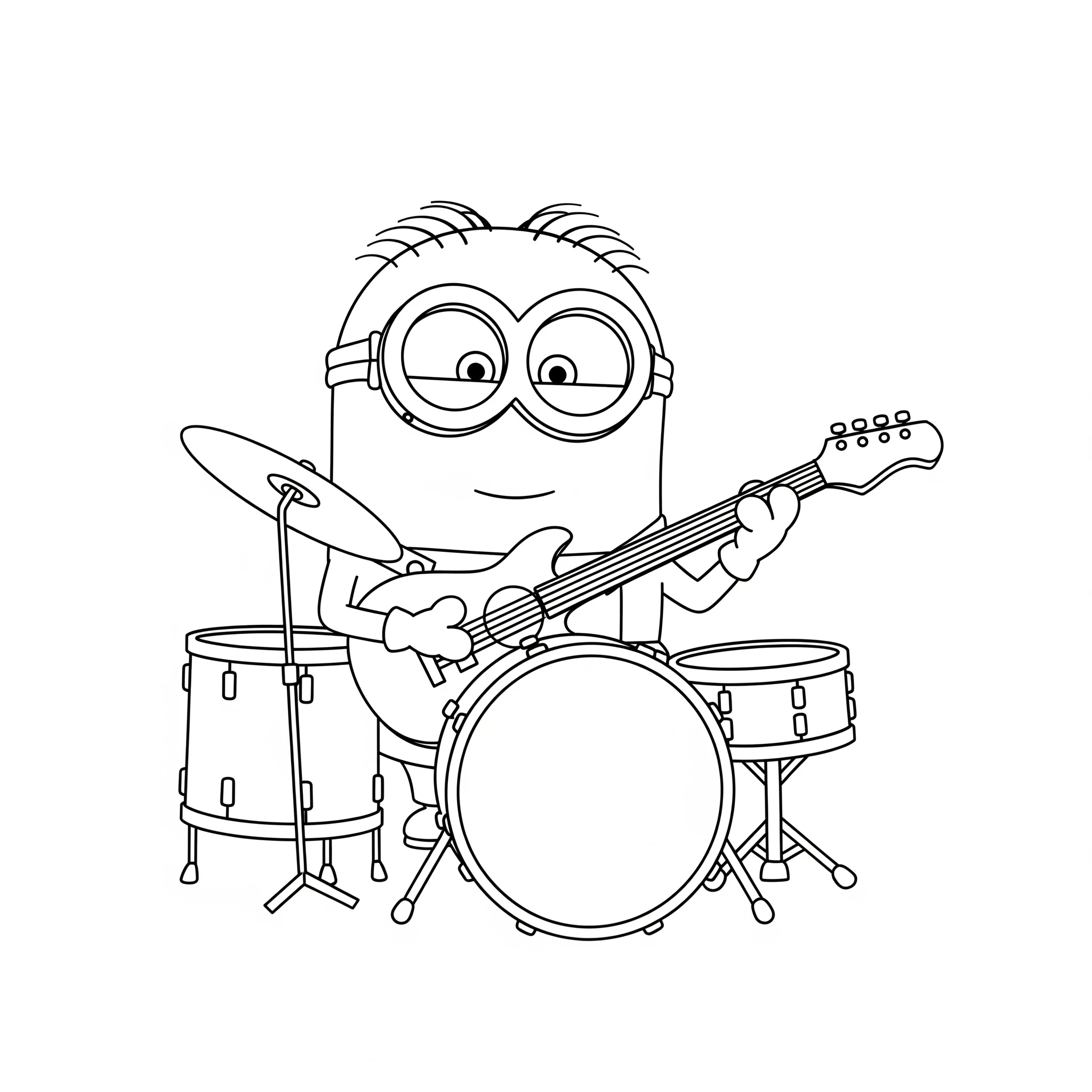 image de coloriage Minions pour enfant
