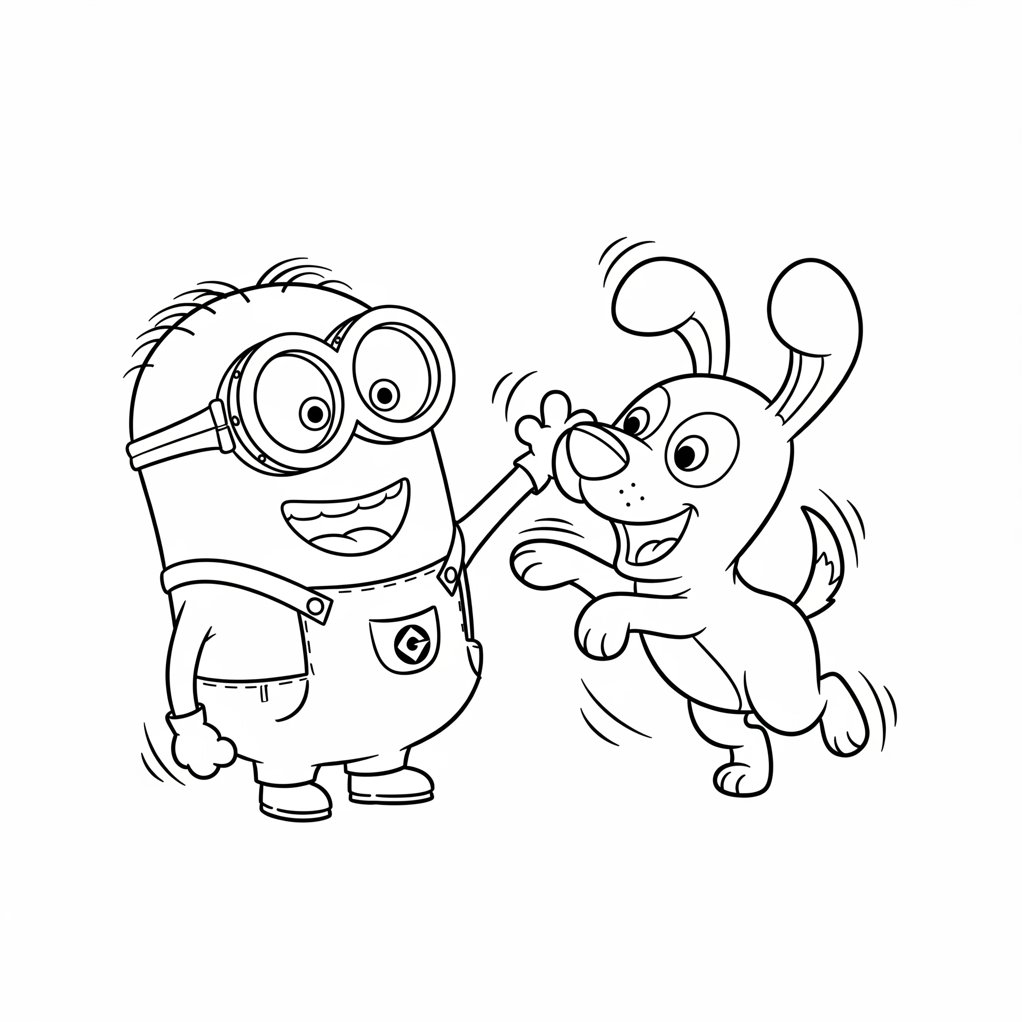 coloriage Minions à imprimer pour enfant de 4 ans
