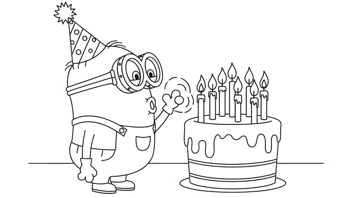 coloriage Minions pour enfant de 4 ans