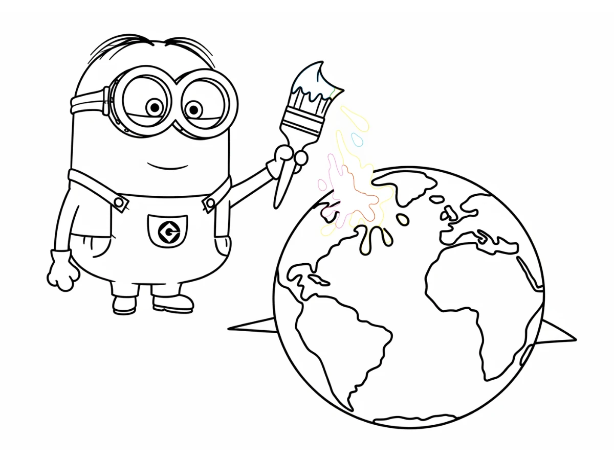 coloriage Minions pour enfants a imprimer gratuit