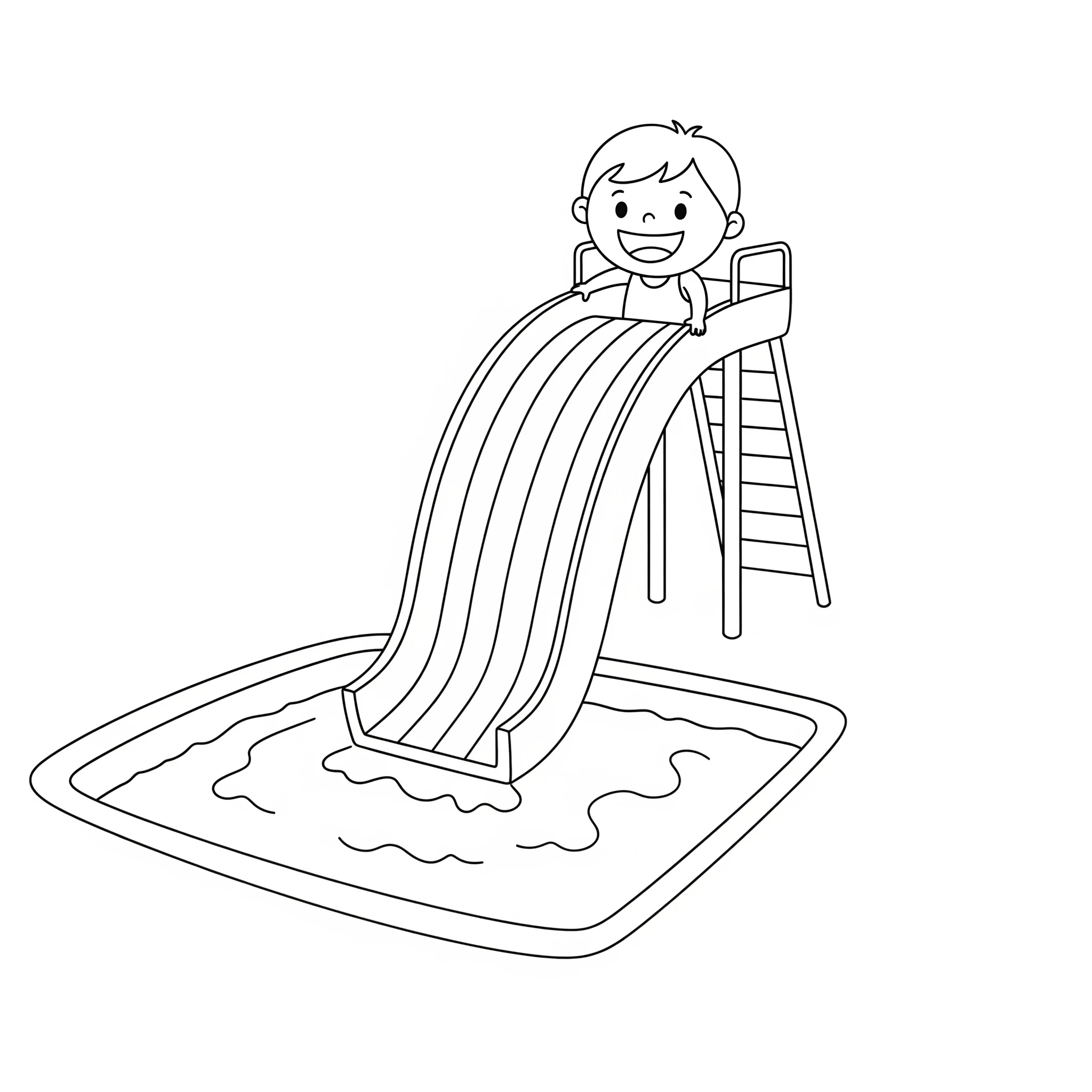coloriage Piscine et apprentissage