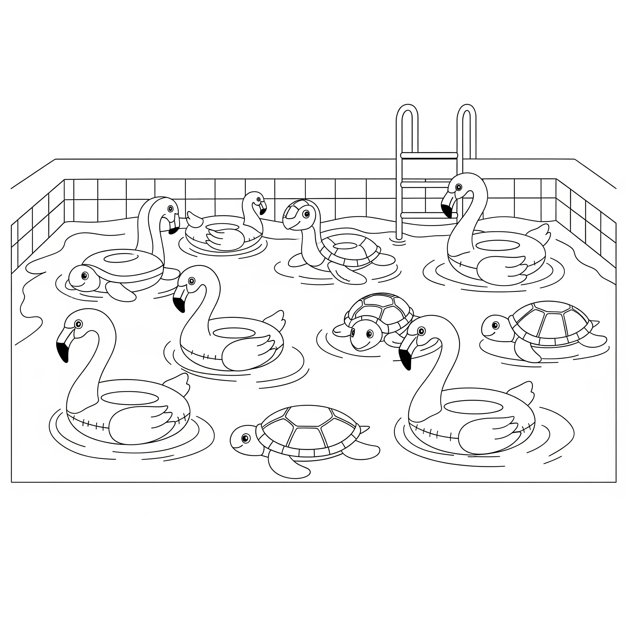 coloriage Piscine à imprimer gratuit