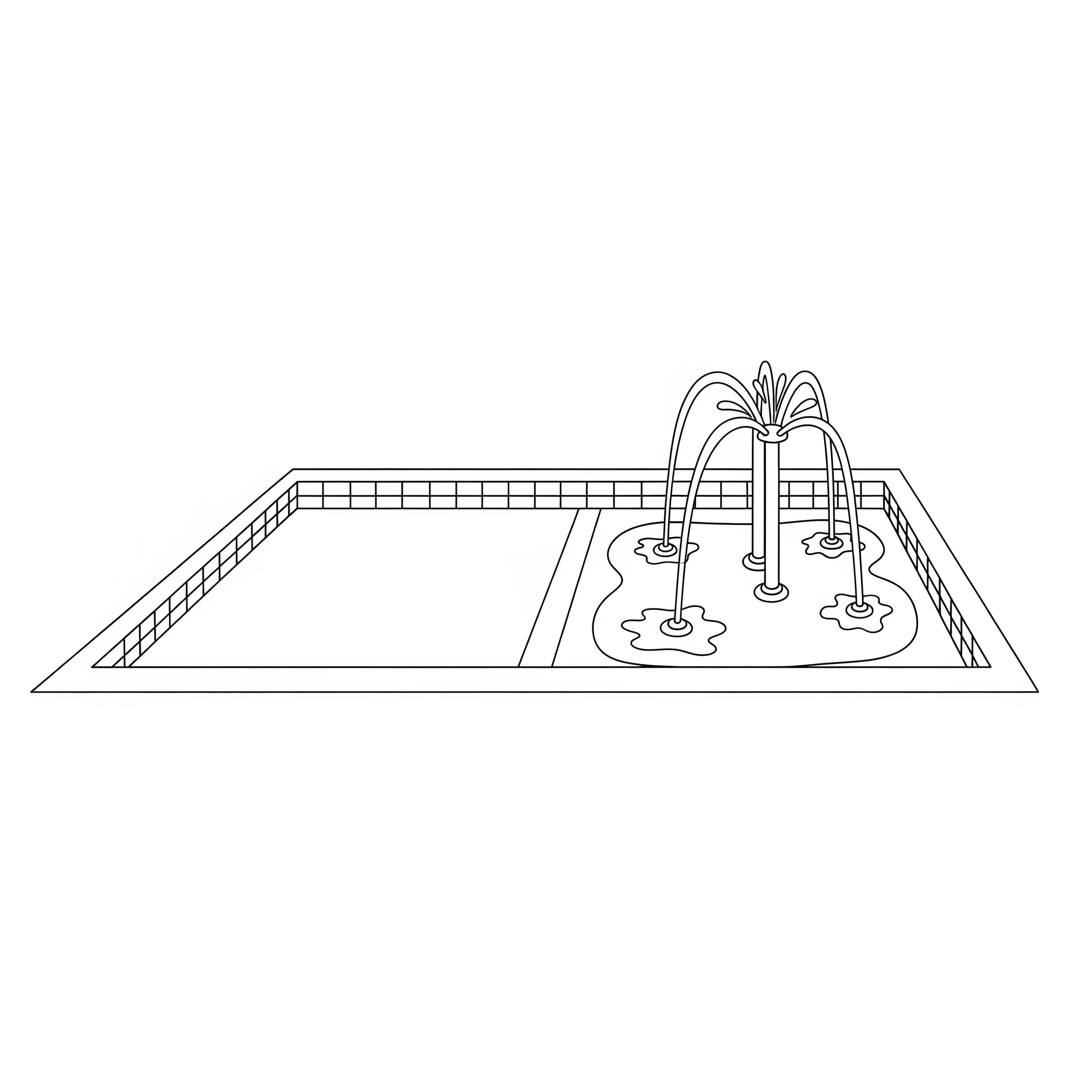 coloriage Piscine pour enfant de à imprimer