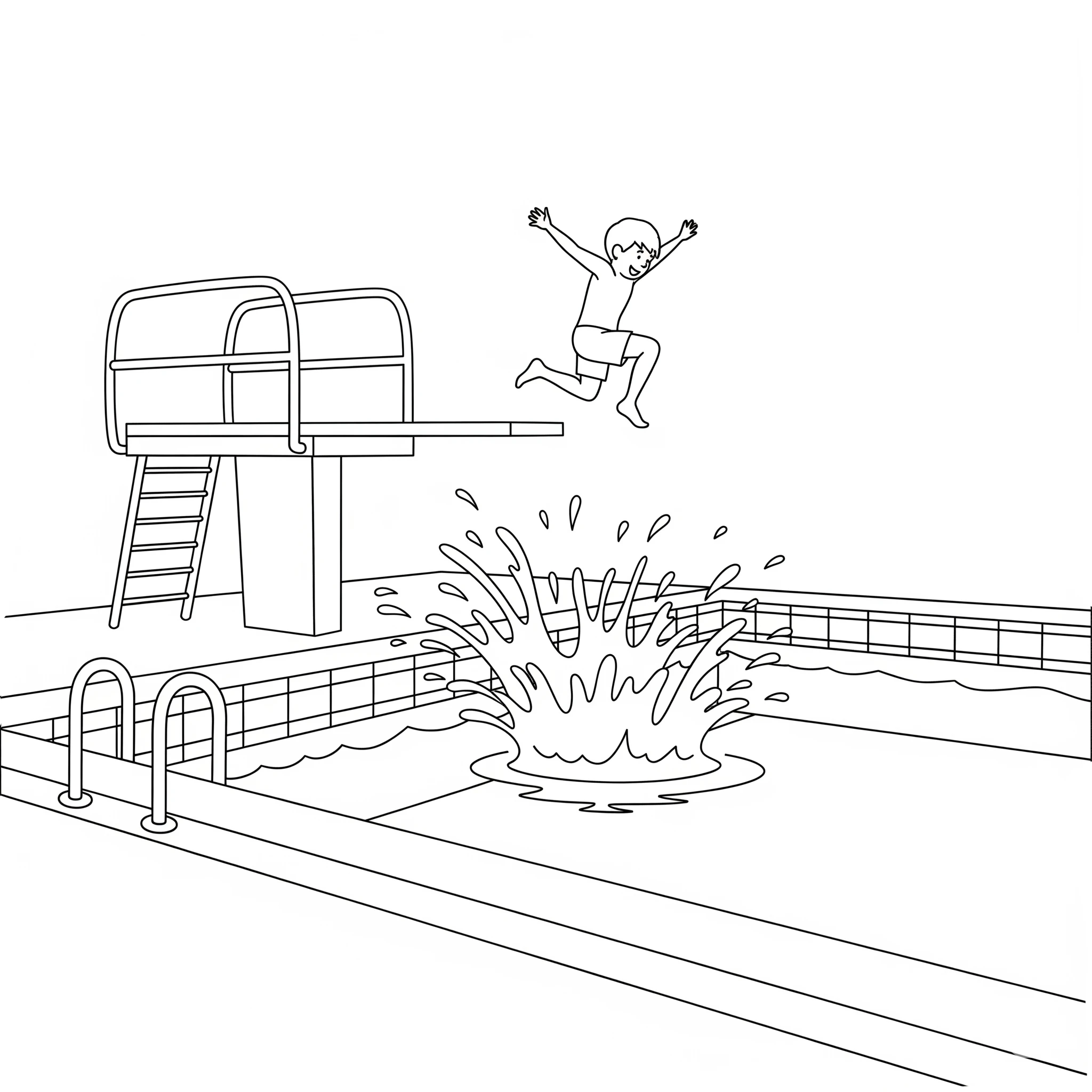 coloriage Piscine et dessin a imprimer 1